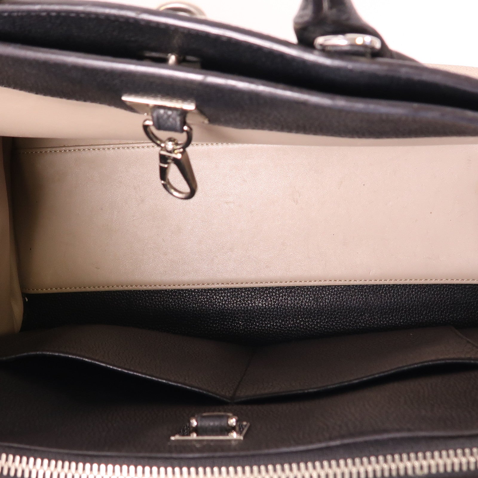 LOUIS VUITTON Taurillon City Steamer MM銀扣手挽肩背兩用袋