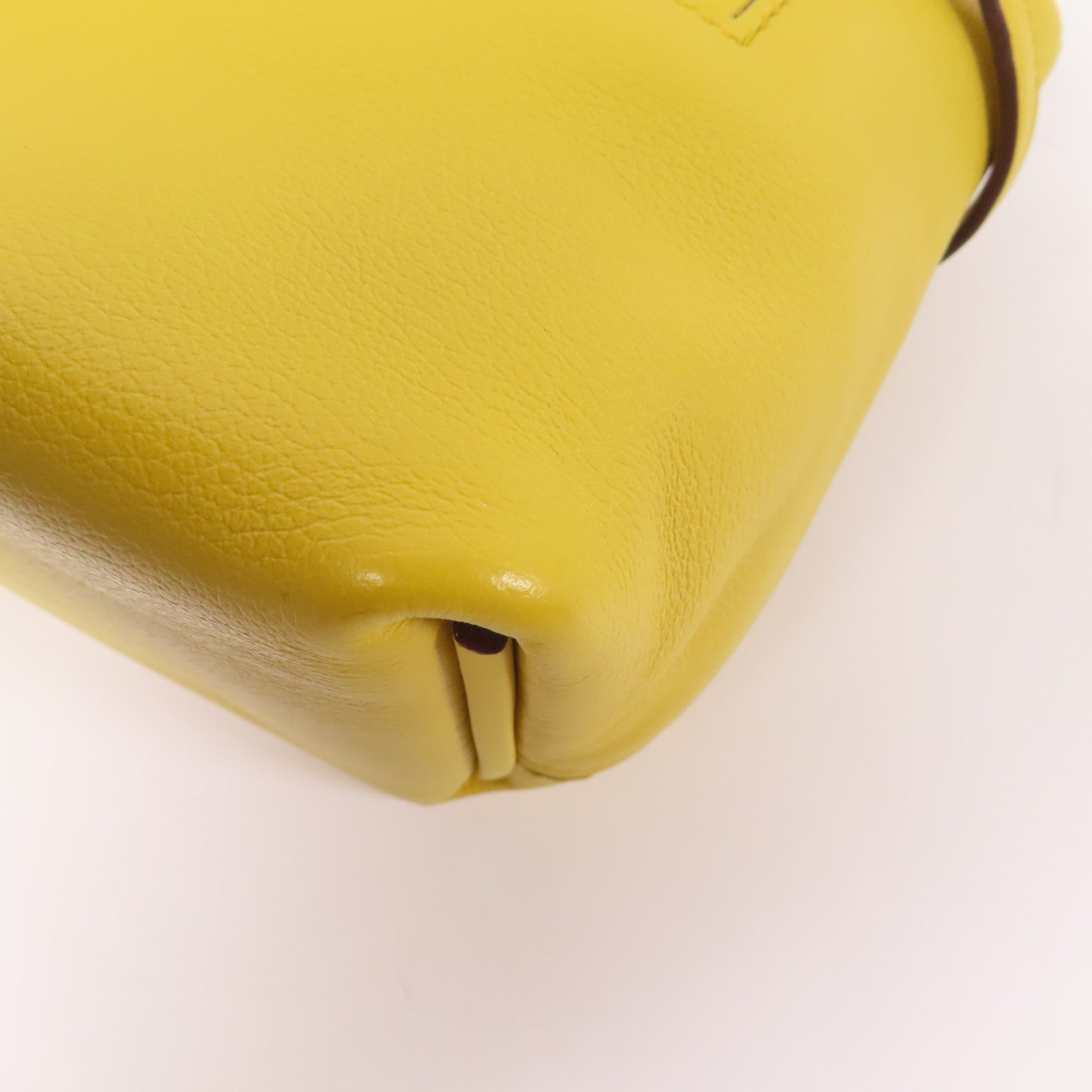 HERMES PHW 24x24 Mini 2way Shoulder Bag Evercolor Leather Sun