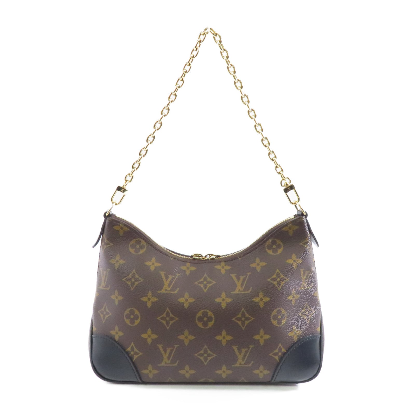 LOUIS VUITTON Monogram Boulogne金扣手挽肩背兩用袋棕色