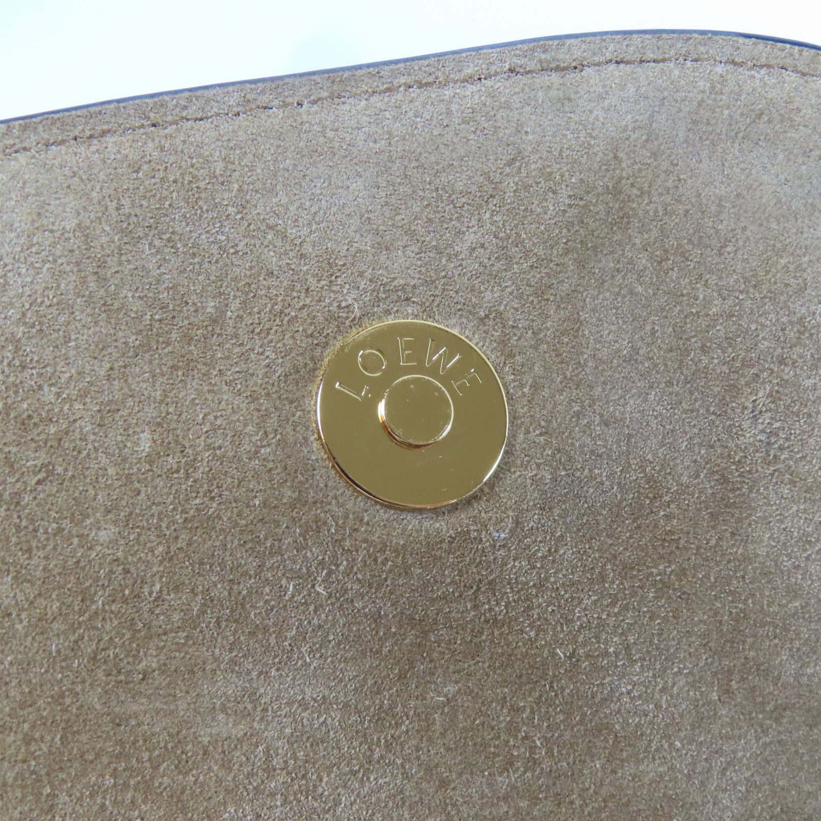 LOEWE 牛皮皮革Mini Gate Dual金扣肩背袋黑色