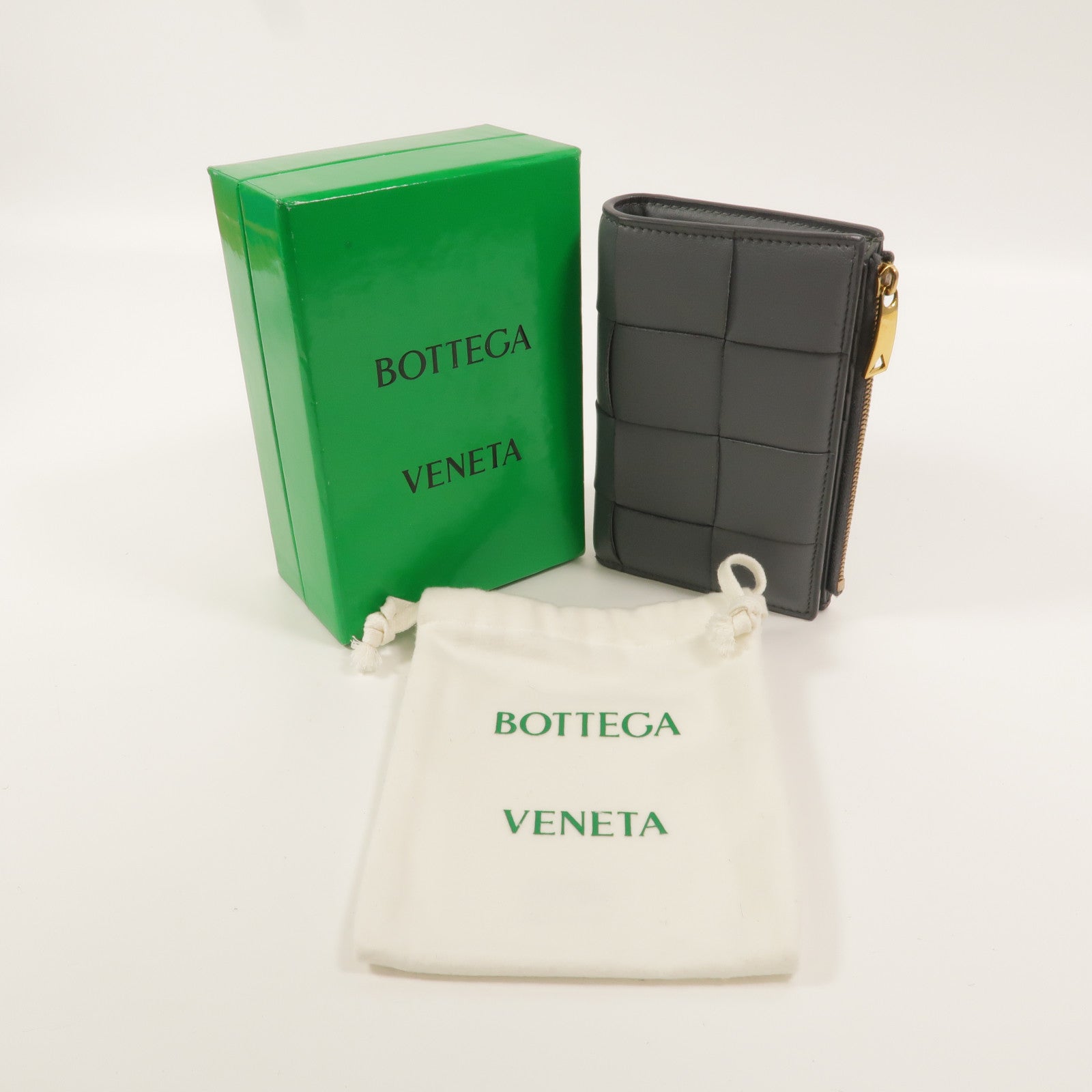 BOTTEGA VENETA 羊皮皮革Cassette Bi-Fold Zip Wallet長錢包
