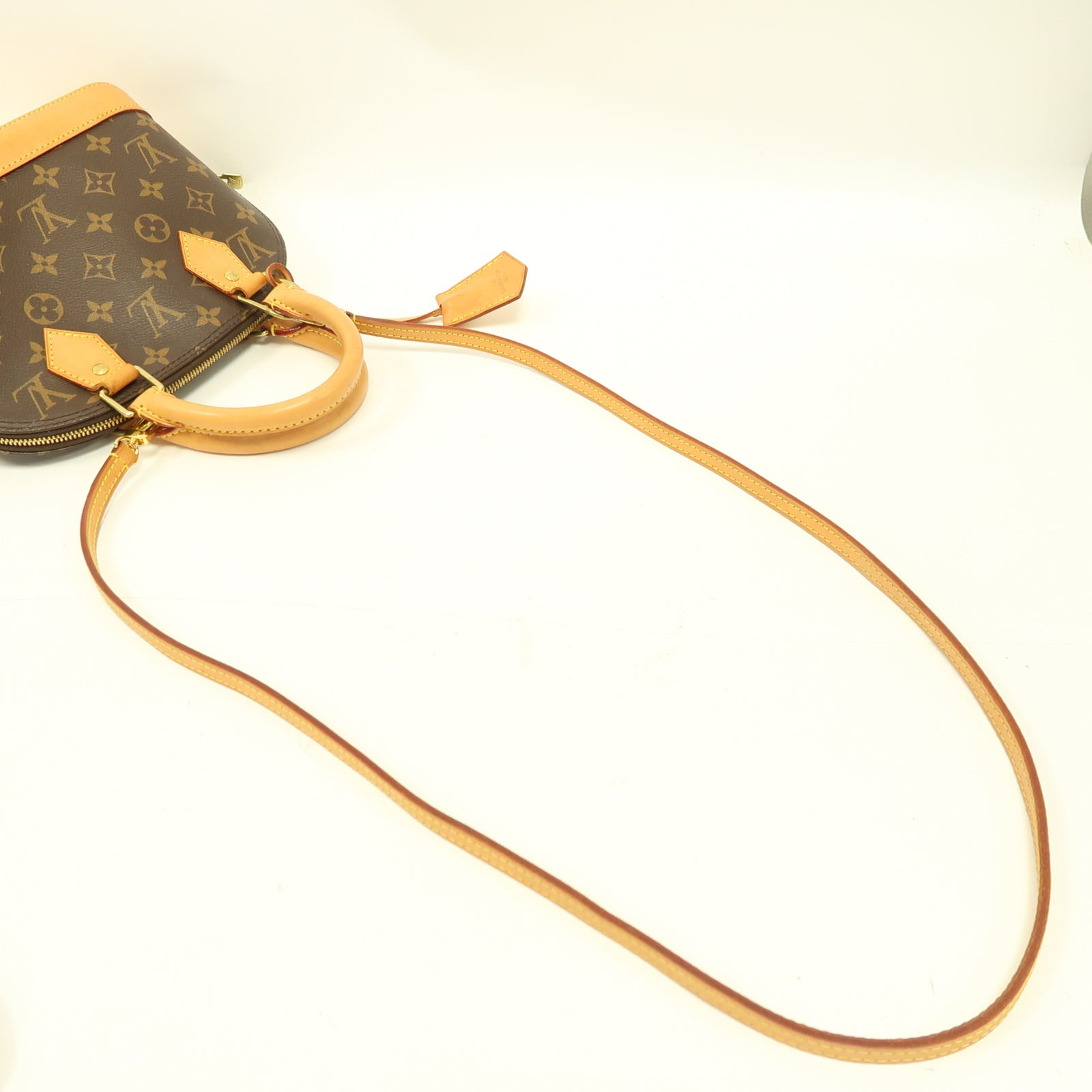 LOUIS VUITTON Monogram Alma BB金扣手挽肩背兩用袋啡色
