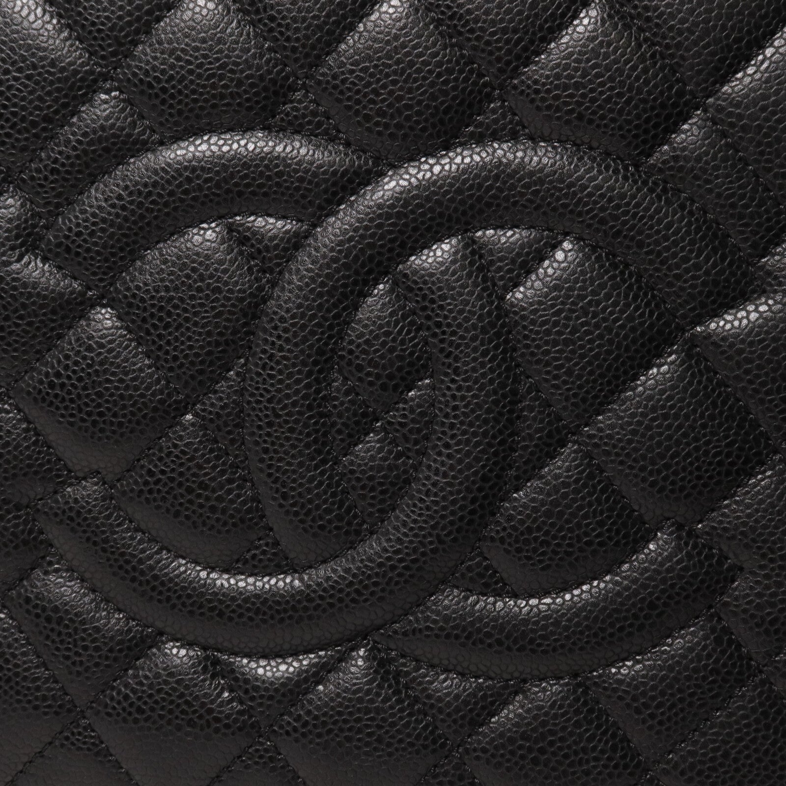 CHANEL 牛皮皮革GST Grand Shopping Tote Bag鏈帶肩背袋