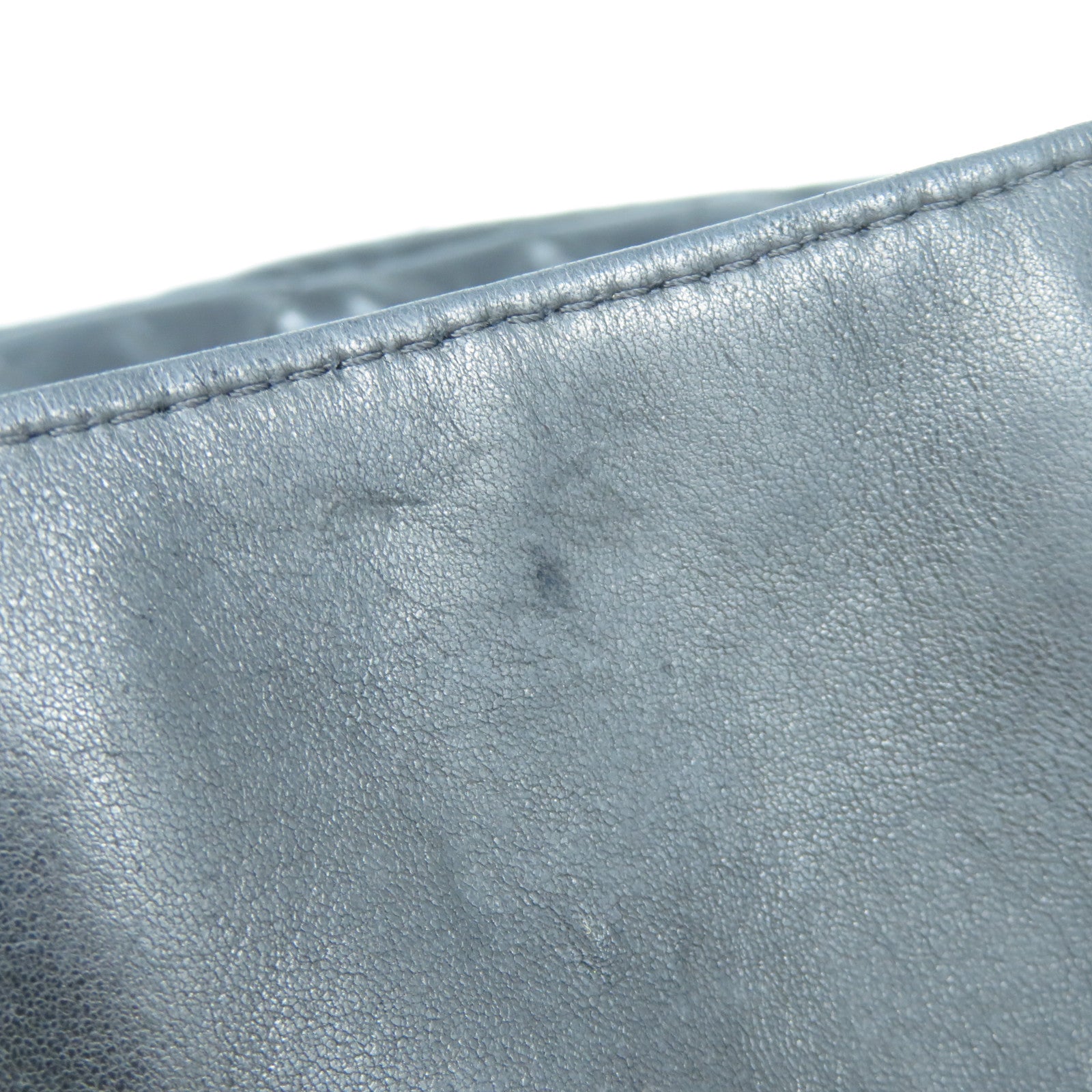 CHANEL 菱格牛皮皮革Chain Shoulder Bag金扣手挽肩背兩用袋黑色