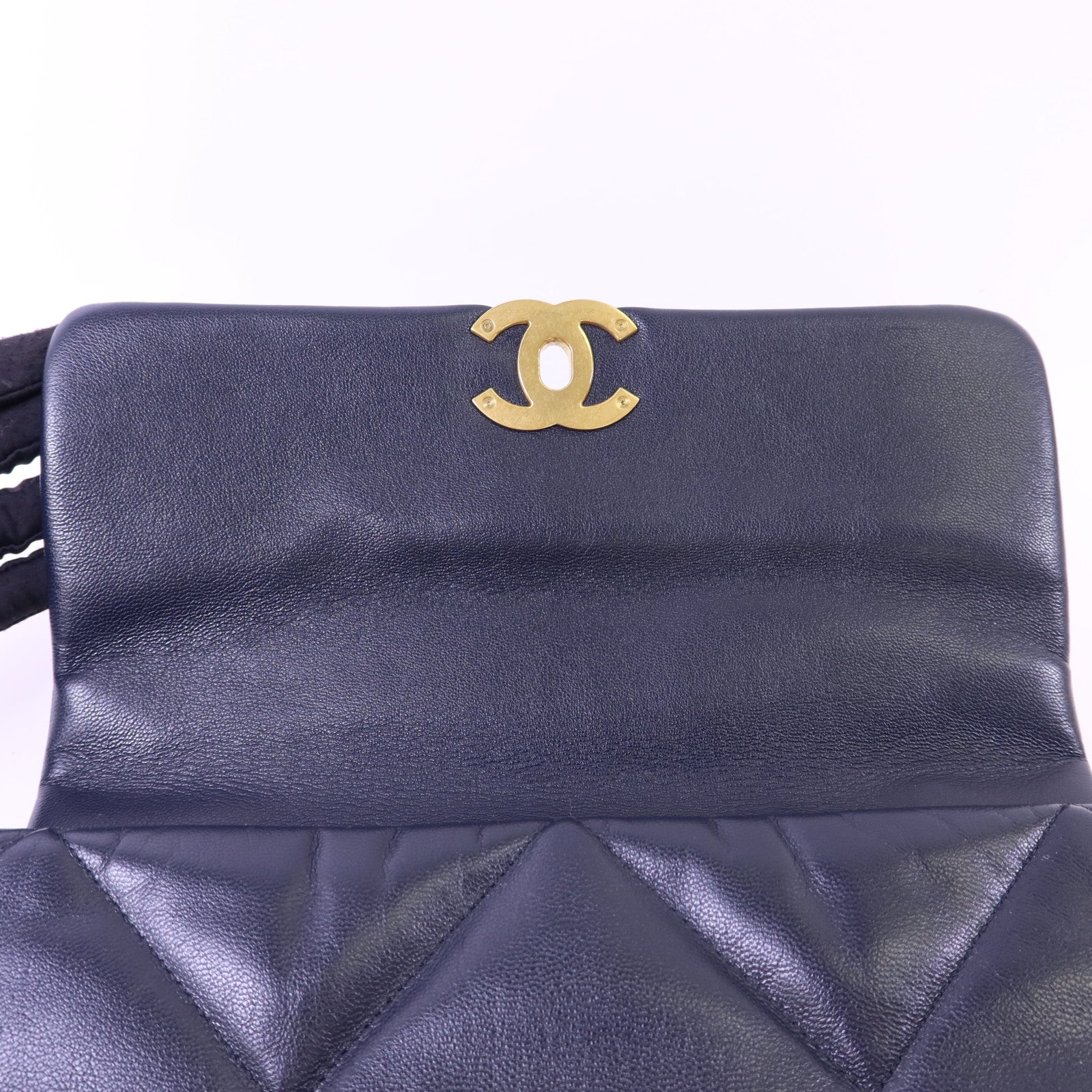 CHANEL 【激減優惠】羊皮皮革Chanel 19 Large金扣手挽肩背兩用袋