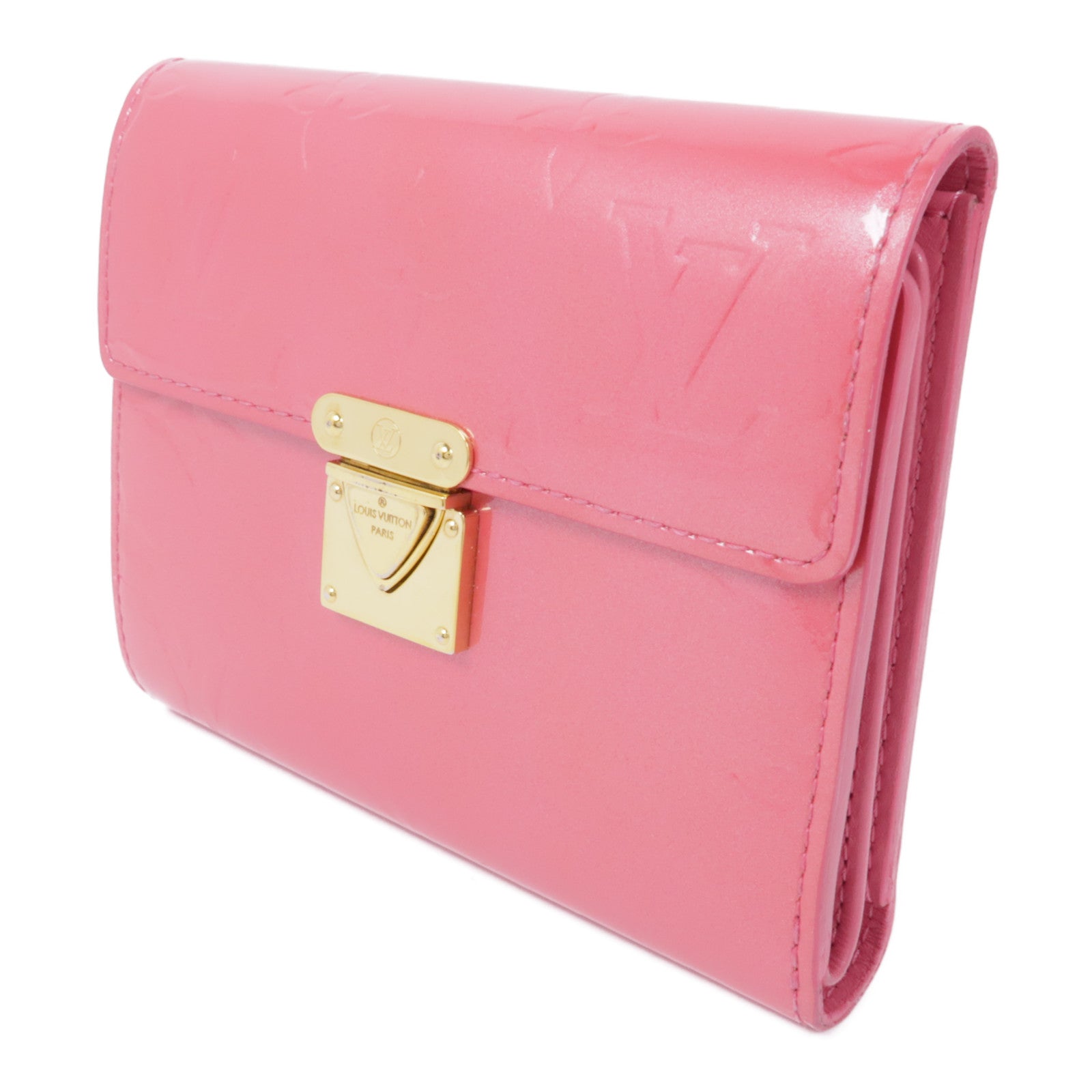 LOUIS VUITTON Monogram Vernis Wallet金扣錢包