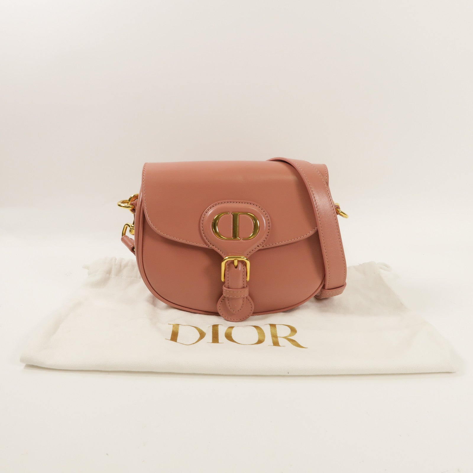Dior 牛皮皮革Bobby金扣肩背袋