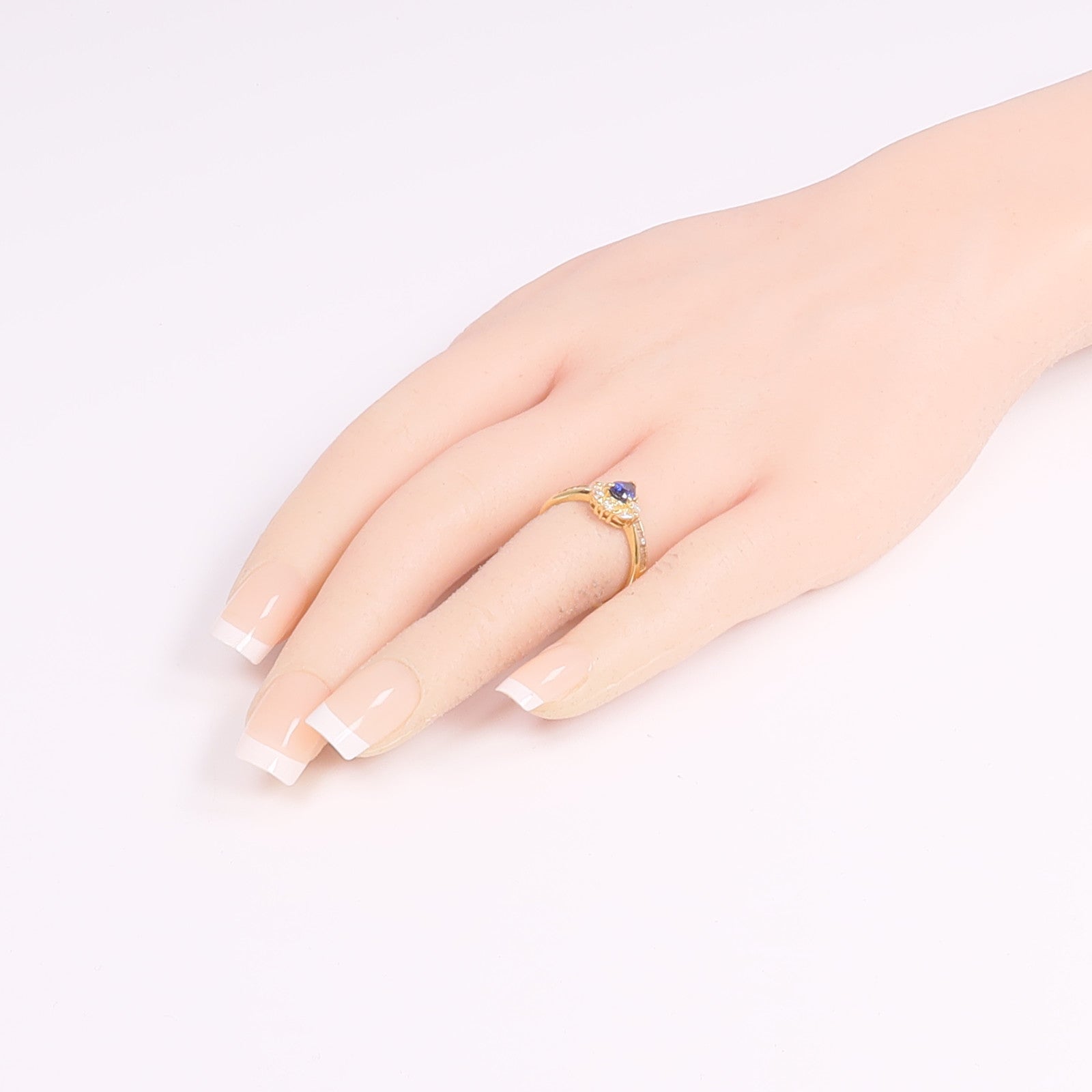 JEWELRY 18K黃金Sapphire Diamond Ring藍寶石/鑽石戒指US#6.25