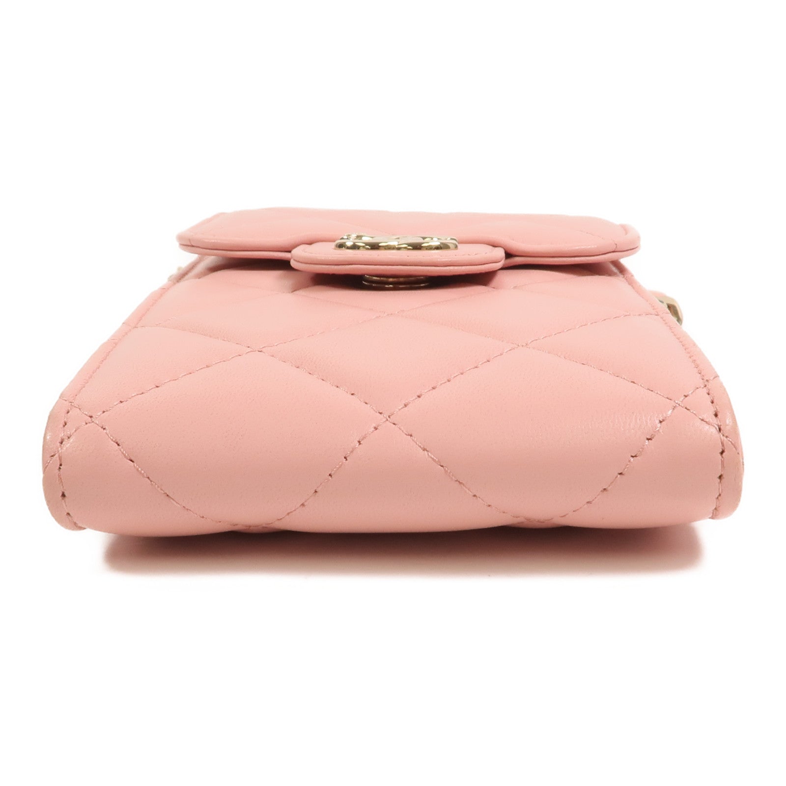 CHANEL 羊皮皮革Phone Bag鏈帶肩背袋