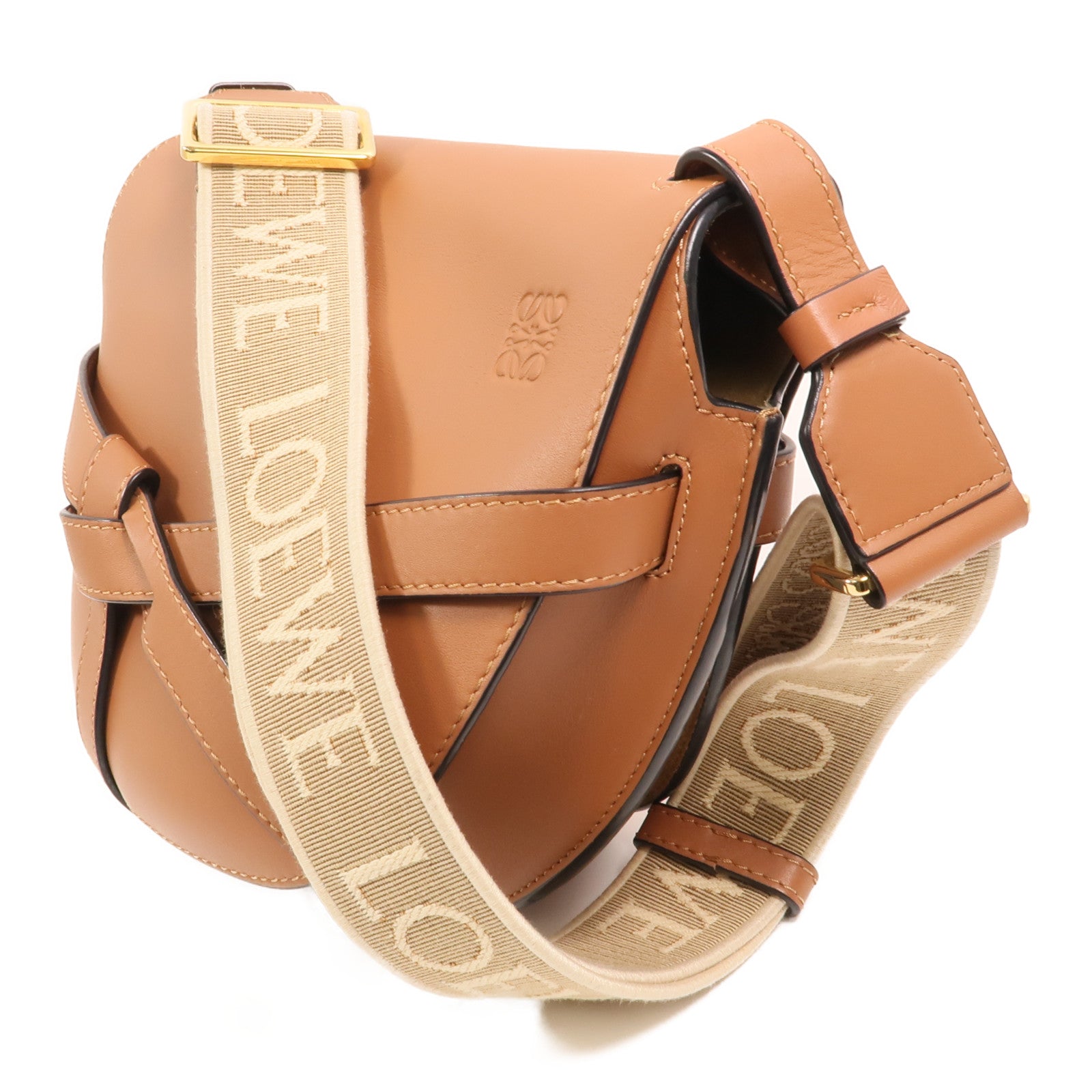 LOEWE 牛皮皮革Small Gate金扣肩背袋