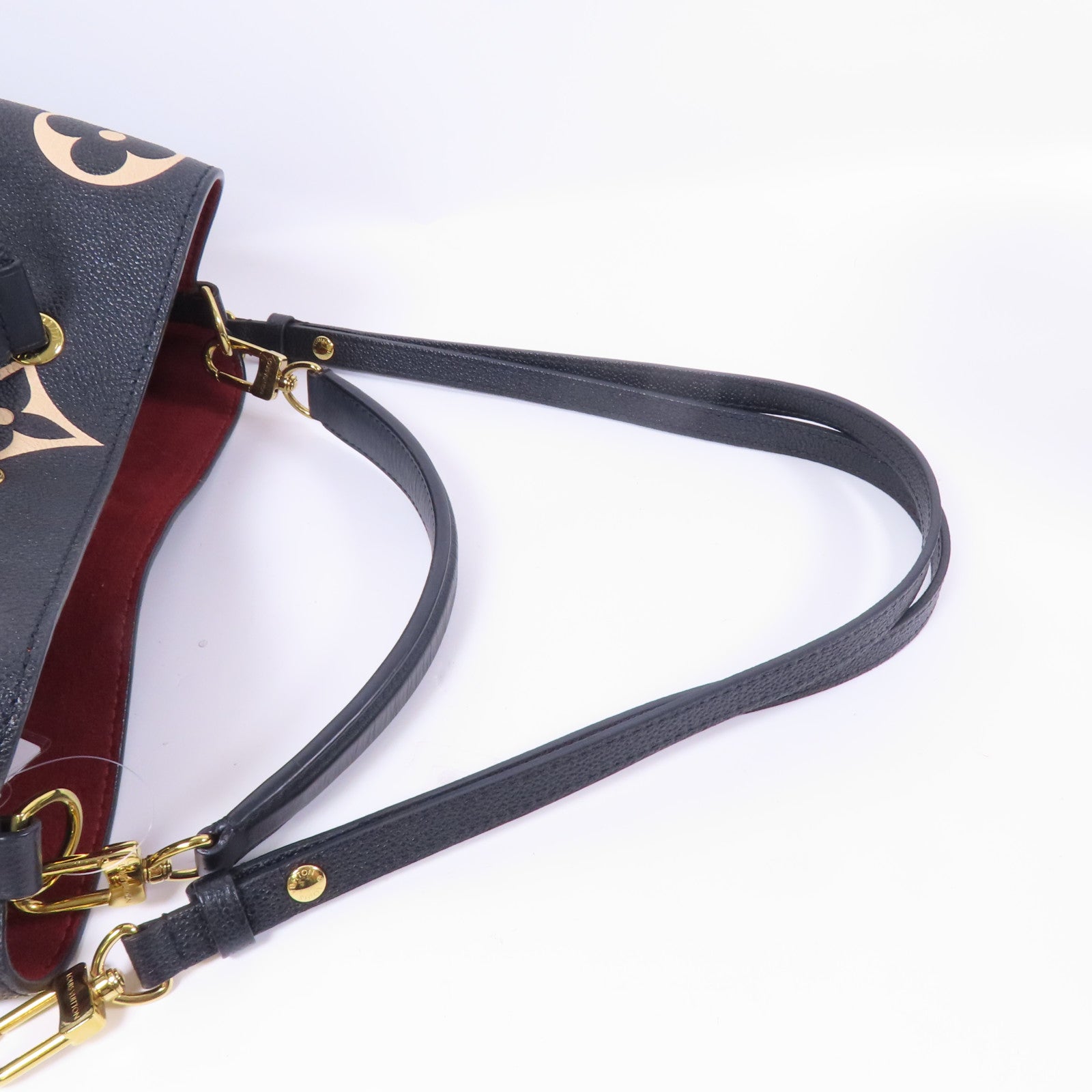 LOUIS VUITTON Monogram Empreinte Bicolor Neo Noe MM金扣手挽肩背兩用袋