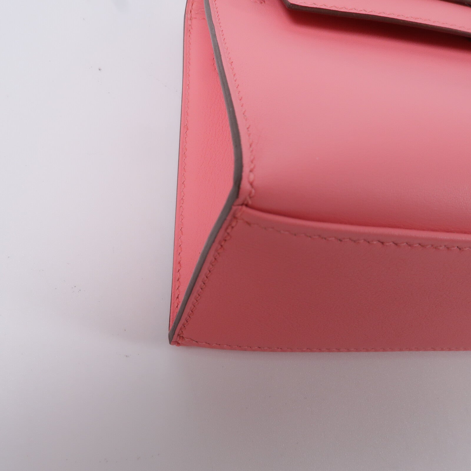 HERMES Swift皮革Kelly Pochette手挽袋Rose Azalee
