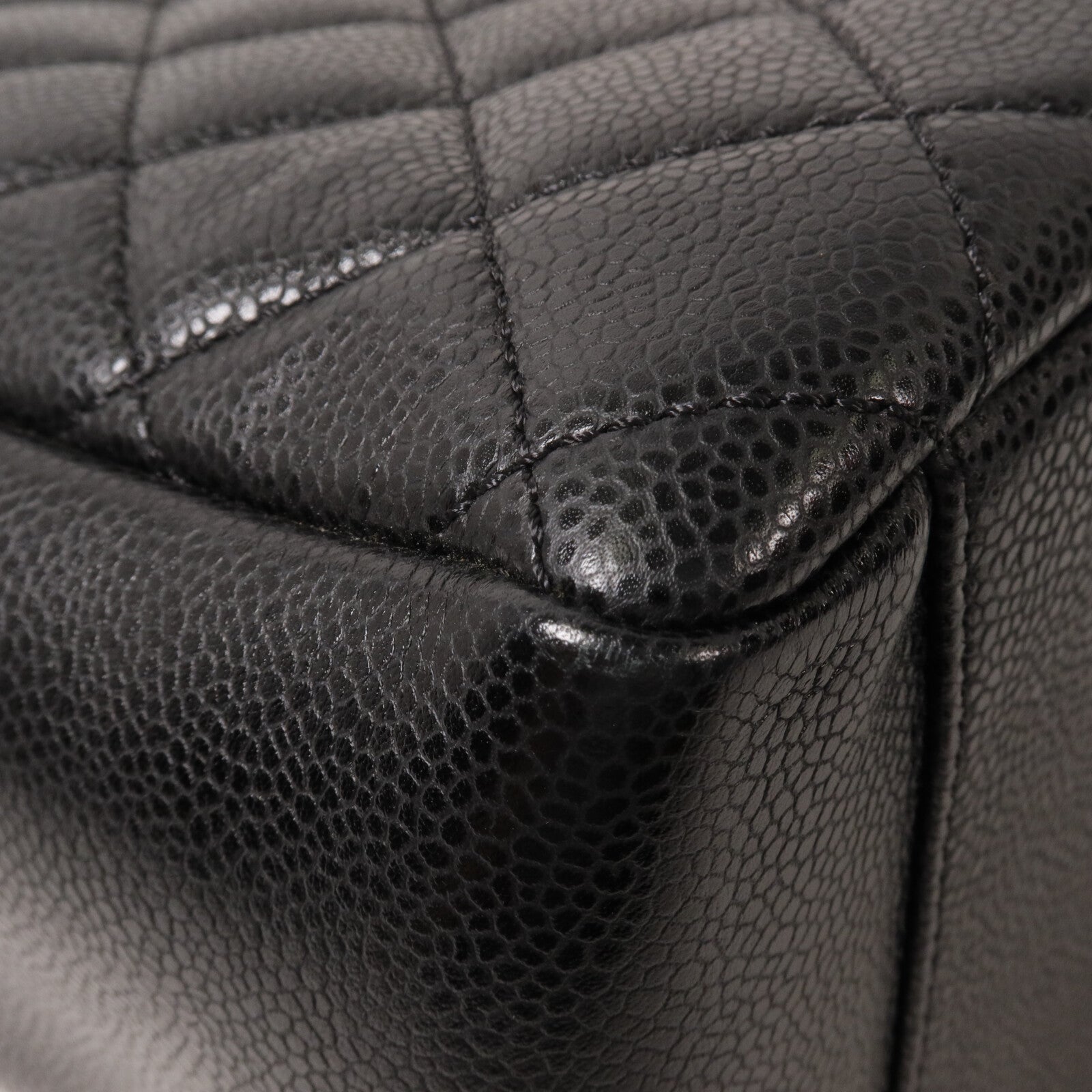 CHANEL 牛皮皮革GST Grand Shopping Tote Bag鏈帶肩背袋