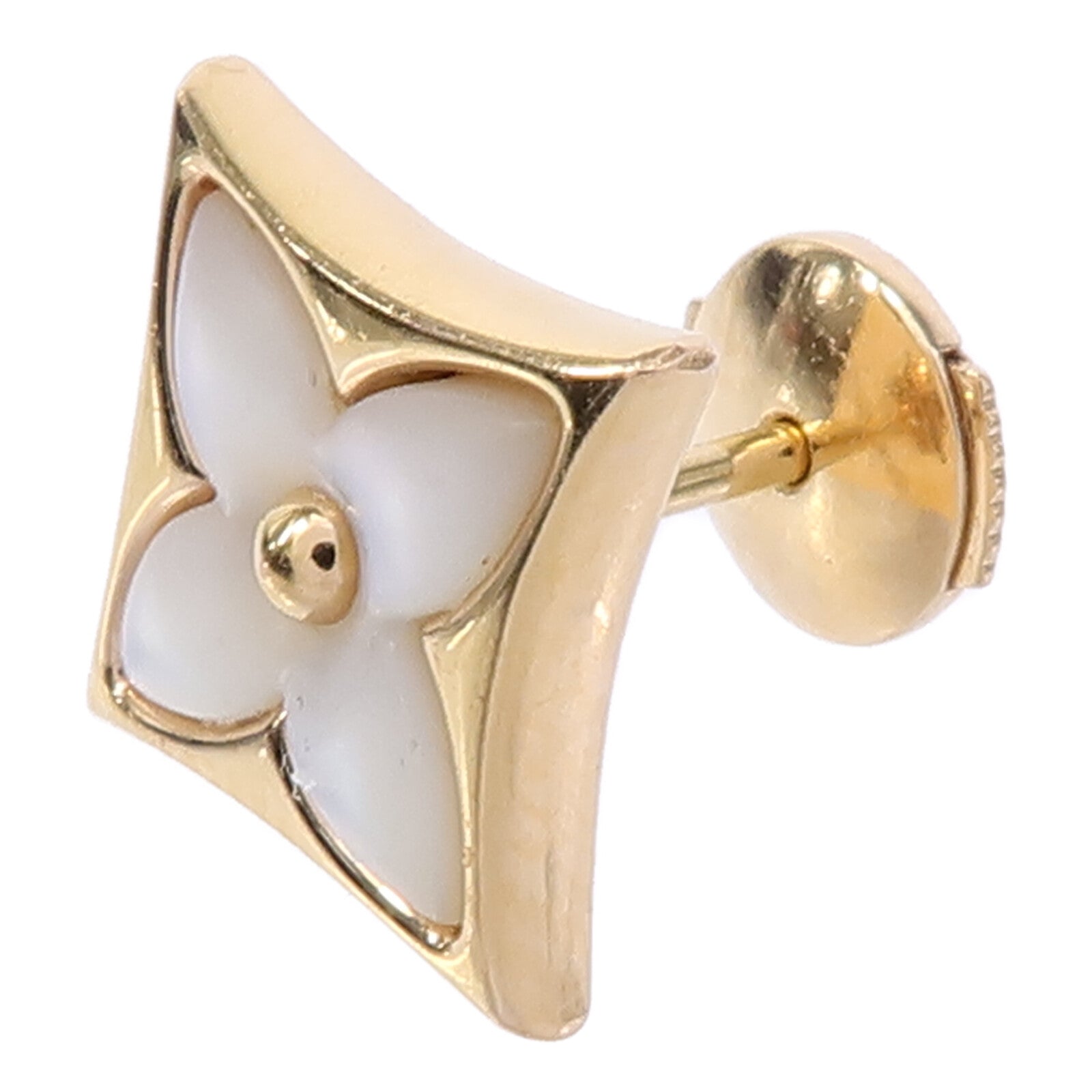 LOUIS VUITTON 18K玫瑰金/珍珠母Earrings Star Blossom Nacre耳環