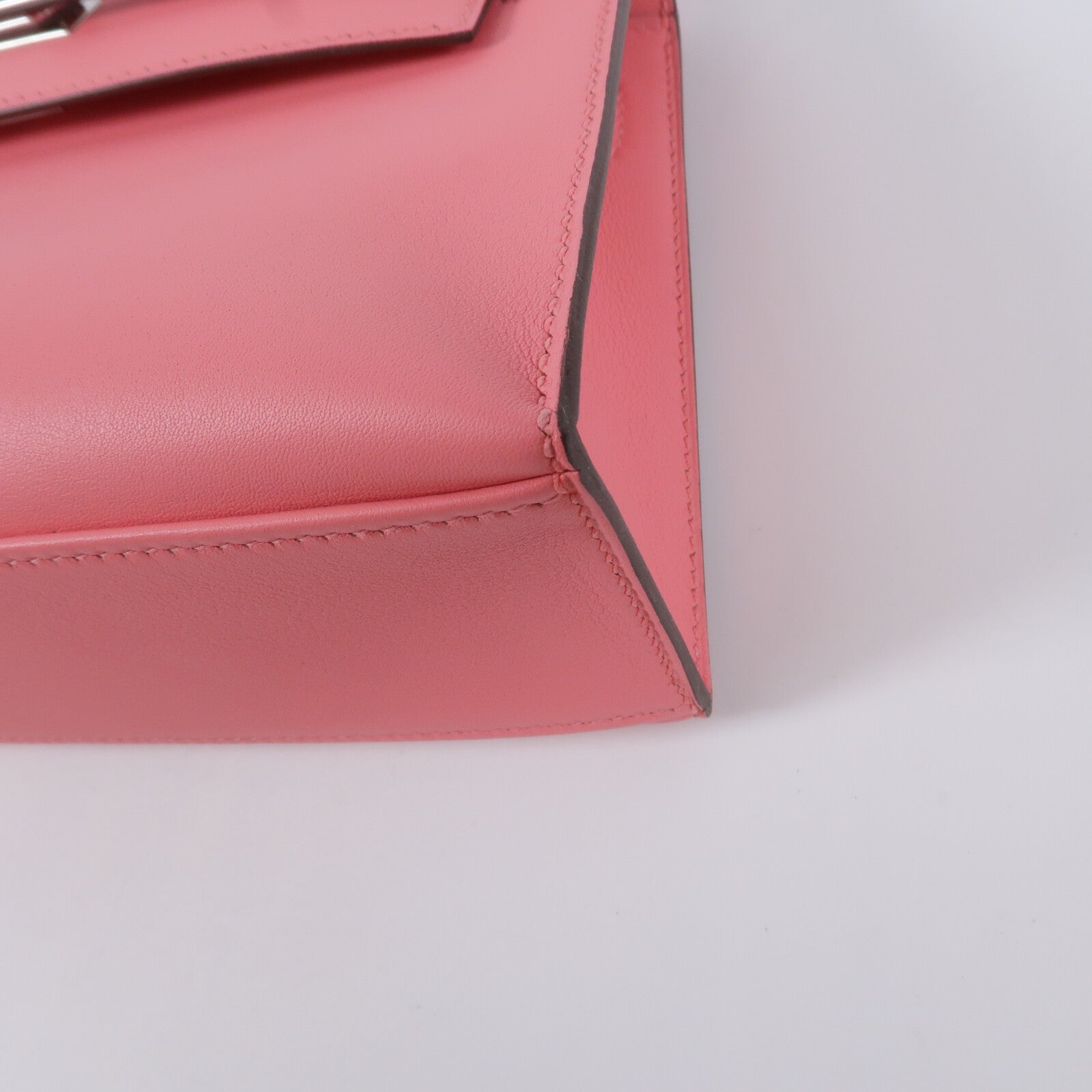 HERMES Swift皮革Kelly Pochette手挽袋Rose Azalee