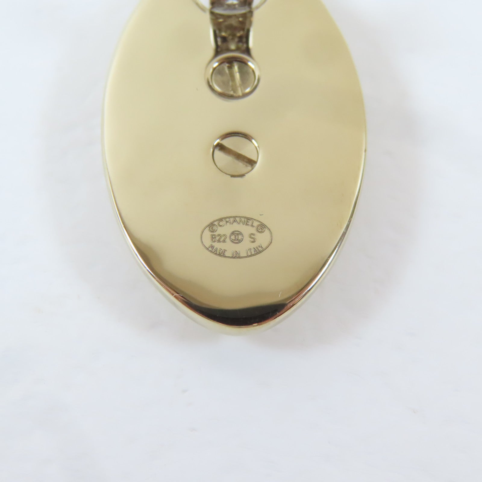 CHANEL 【激減優惠】金屬/水晶Pierced Earrings耳環銀色/金色