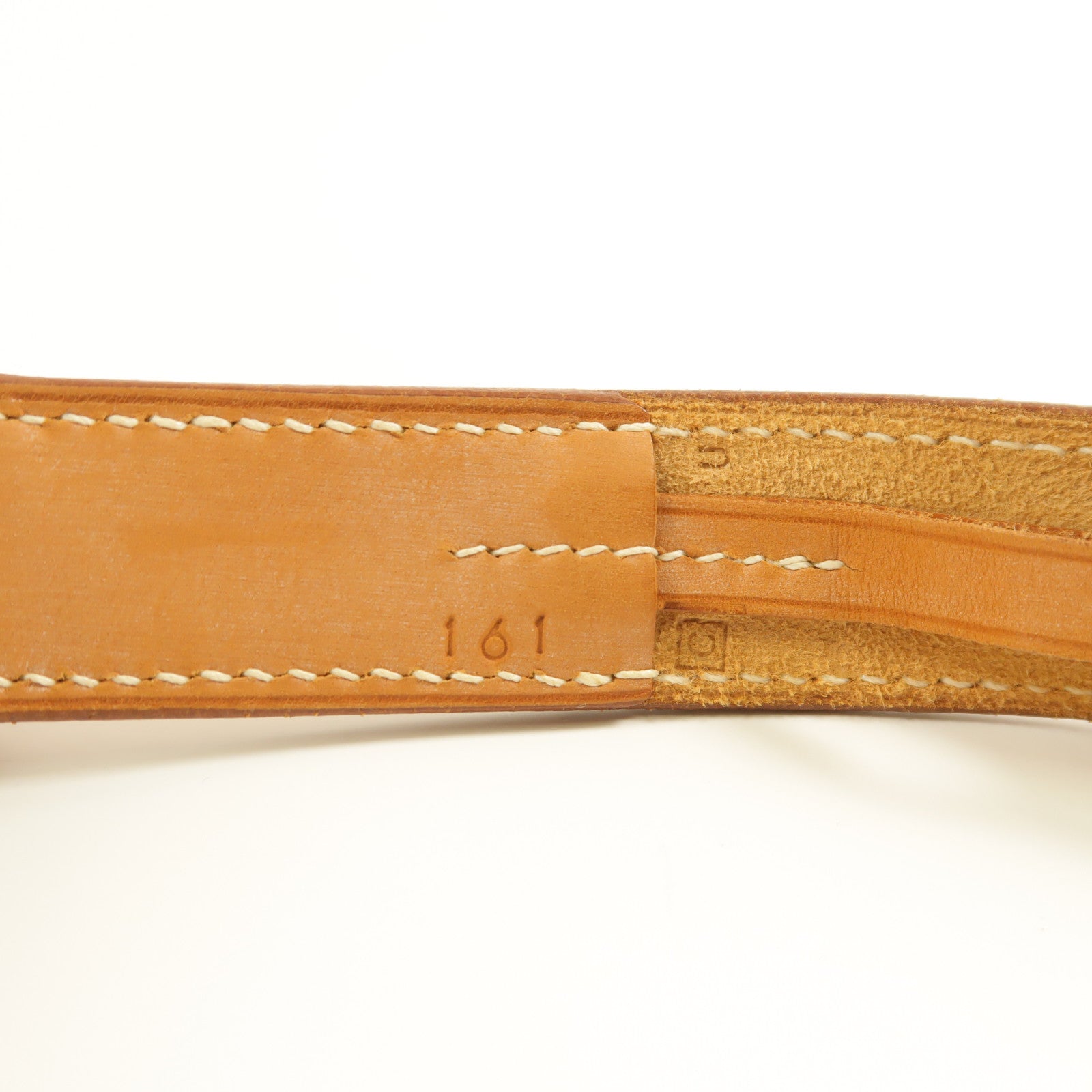 HERMES PHW Belt Calfskin Leather Stamp C Brown