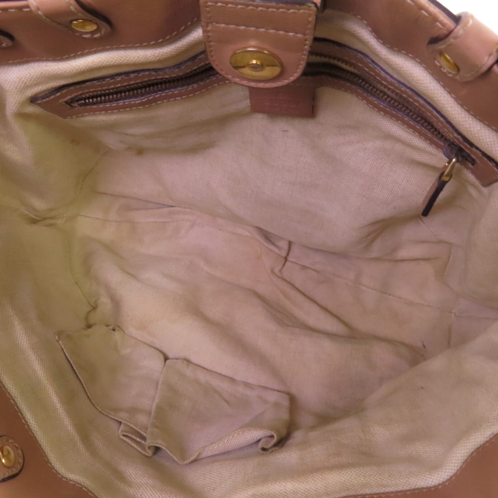 GUCCI GG帆布 Scarlett Stud Interlocking G Tote金扣肩背袋