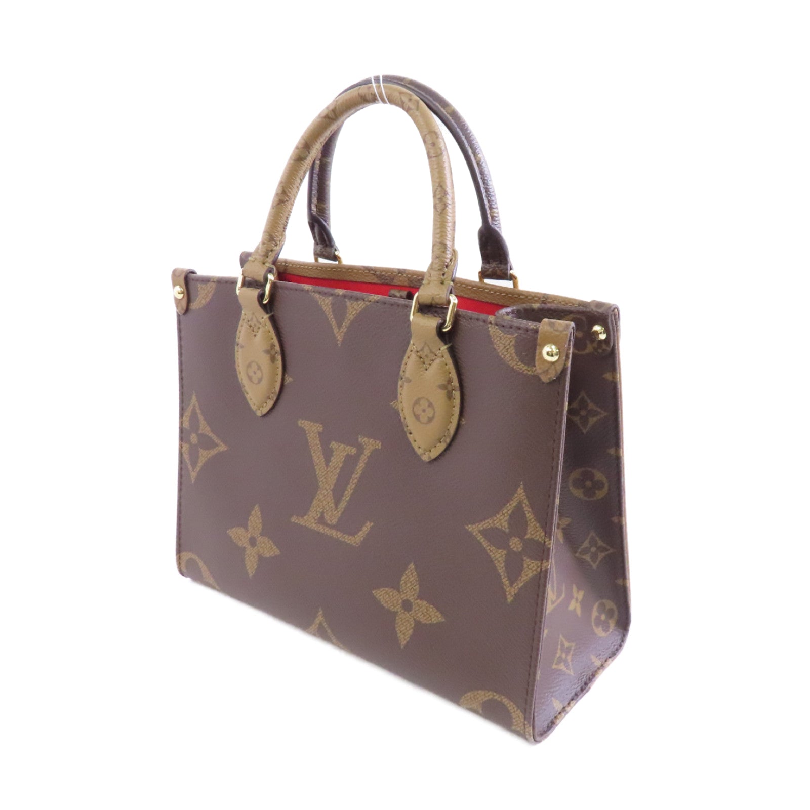 LOUIS VUITTON Monogram Giant OnTheGo PM金扣手挽肩背兩用袋啡色