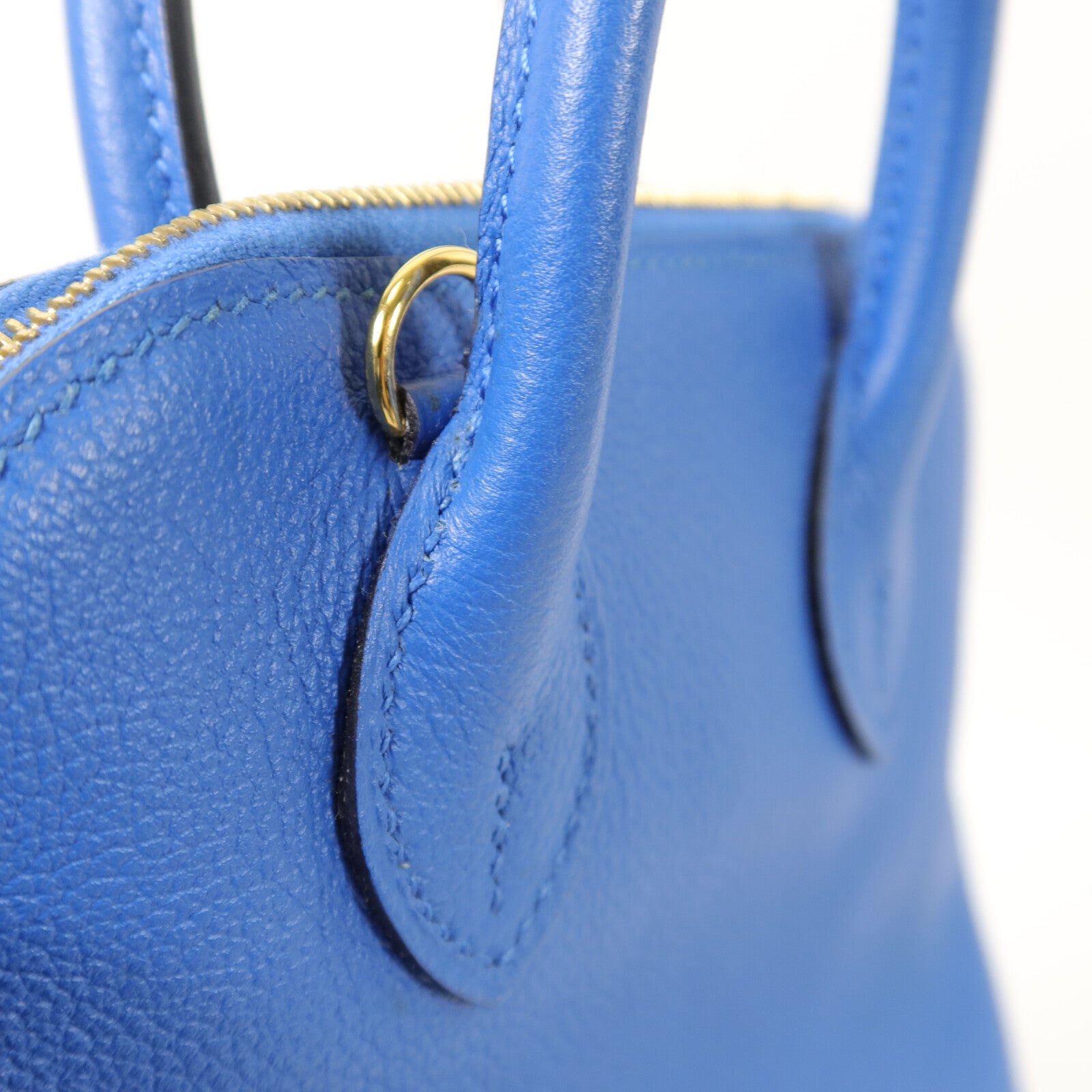 HERMES Evercolor皮革Bolide Mini手挽肩背兩用袋Bleu Zanzibar