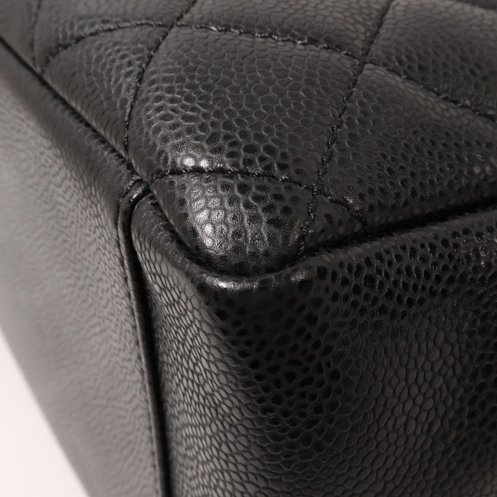 CHANEL 牛皮皮革GST Grand Shopping Tote Bag鏈帶肩背袋