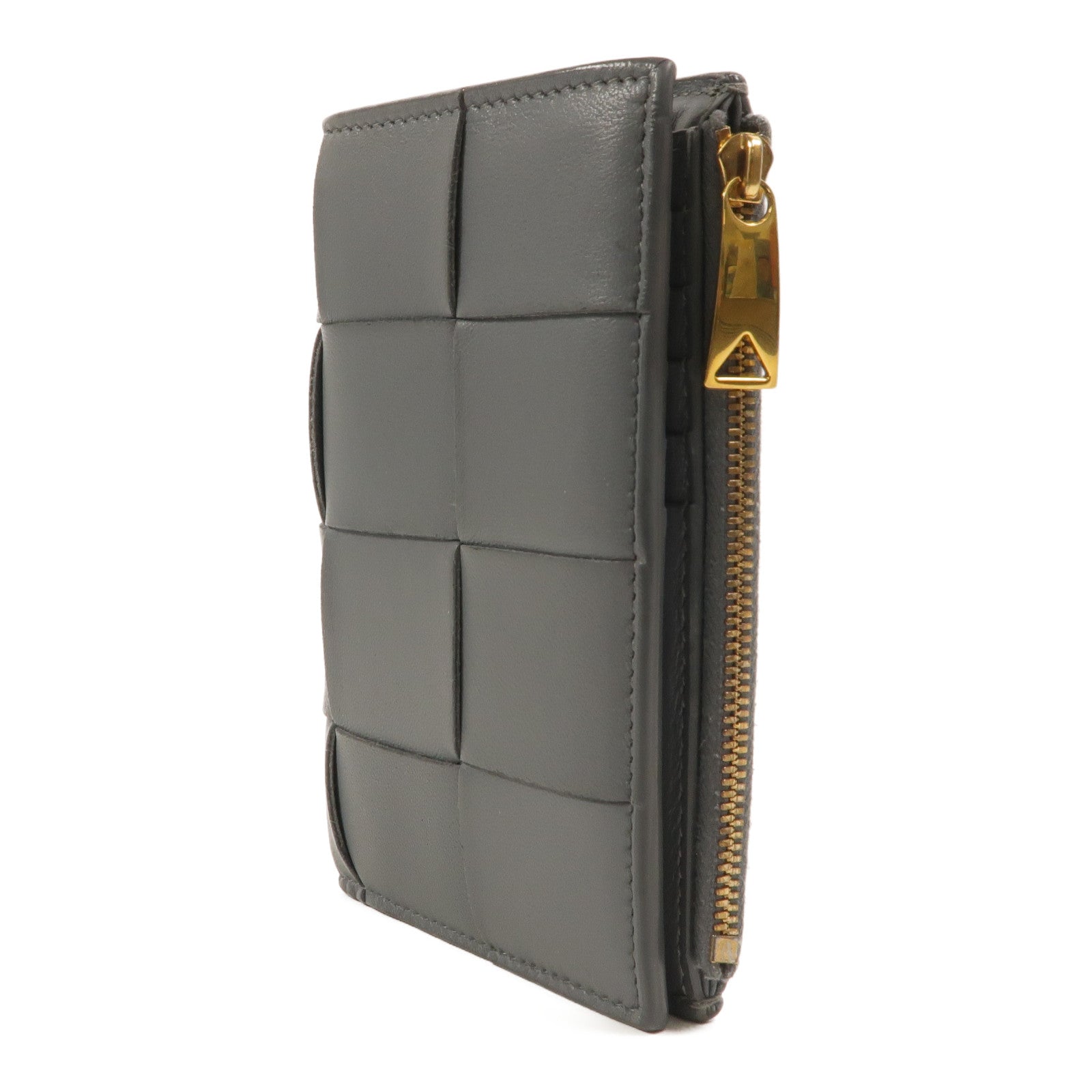 BOTTEGA VENETA 羊皮皮革Cassette Bi-Fold Zip Wallet長錢包