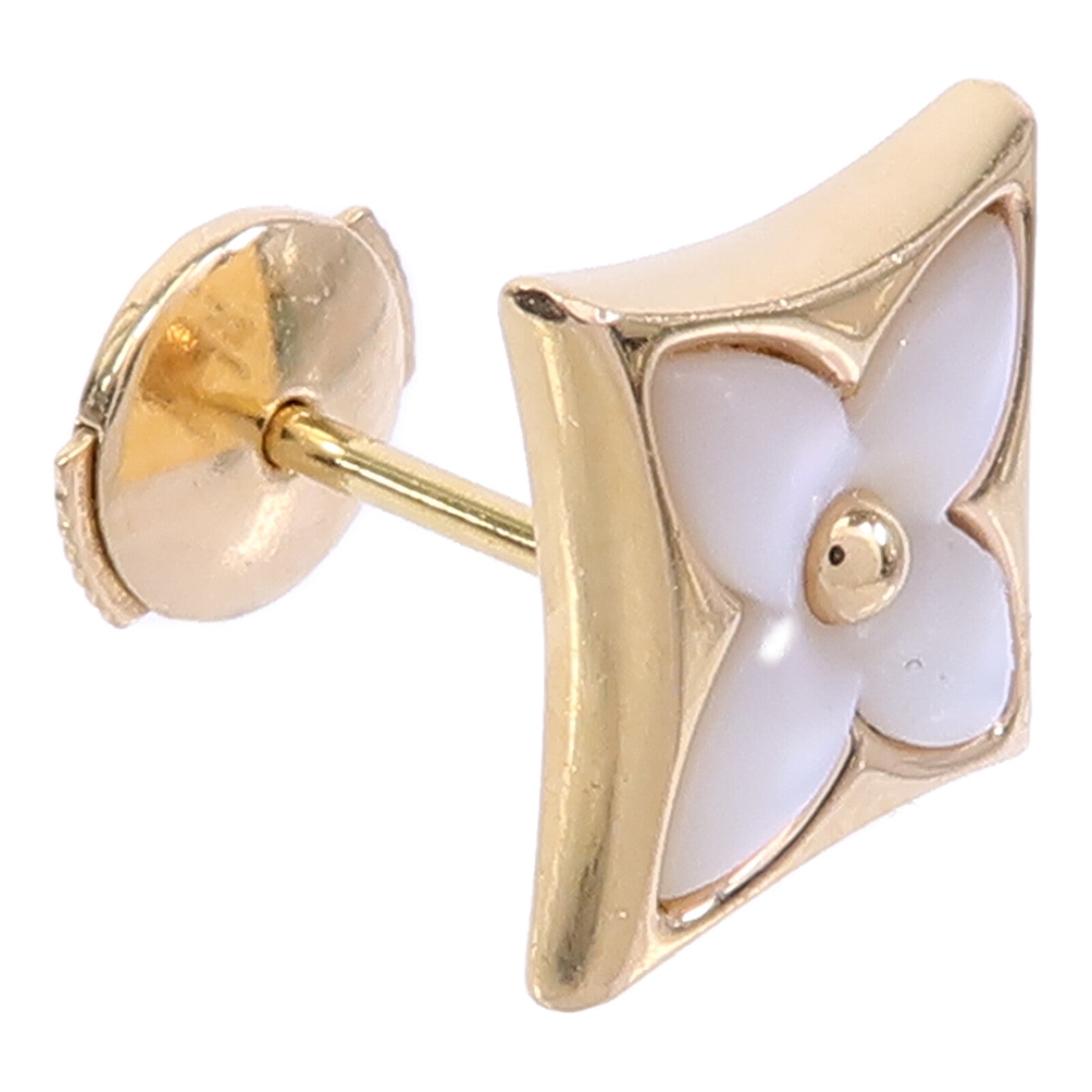 LOUIS VUITTON 18K玫瑰金/珍珠母Earrings Star Blossom Nacre耳環