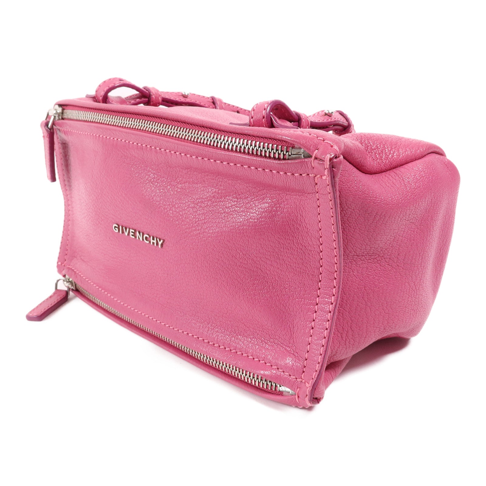 GIVENCHY 牛皮皮革Pandora Mini銀扣肩背袋