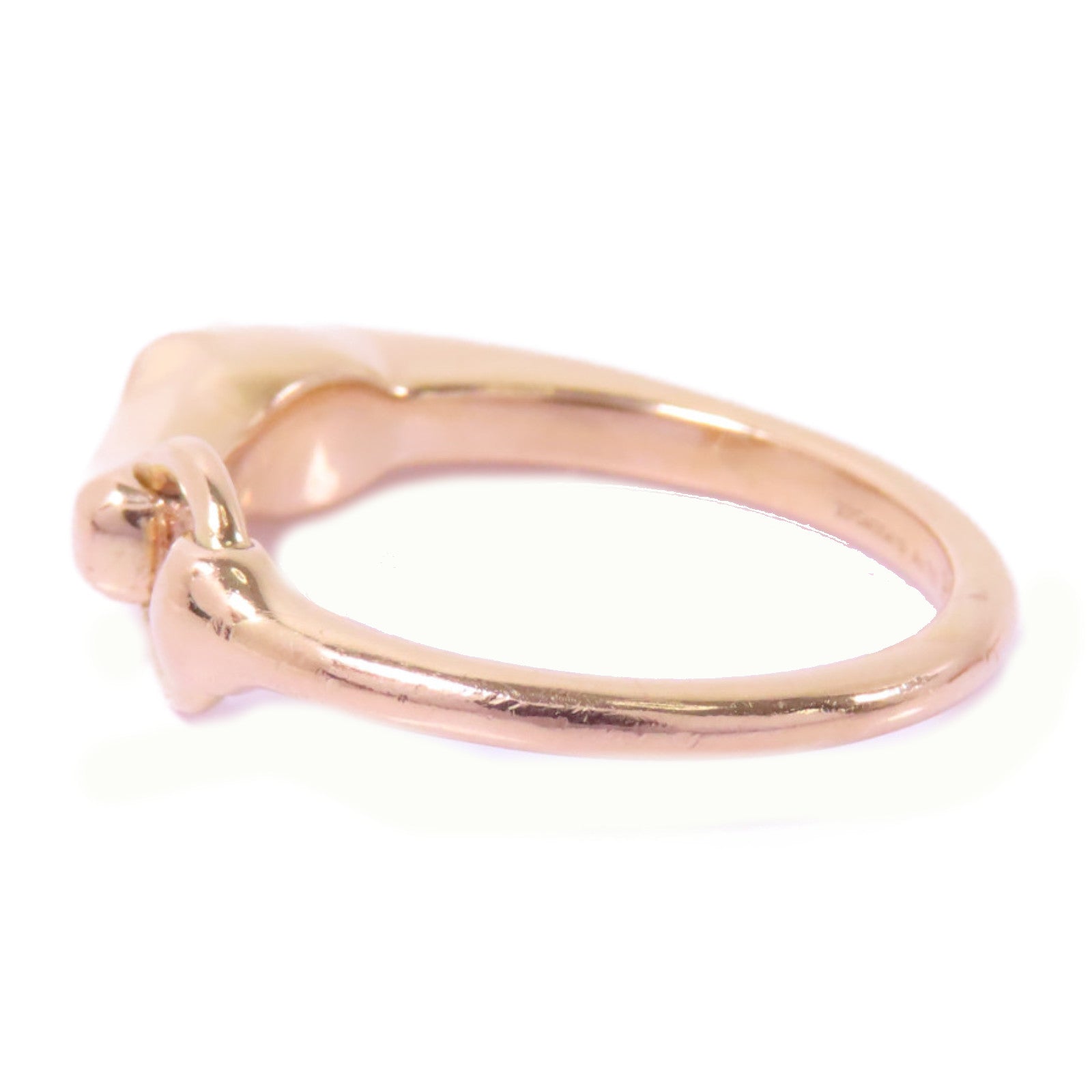 HERMES 18K玫瑰金Galop Ring戒指Hermes#53 US#6.25