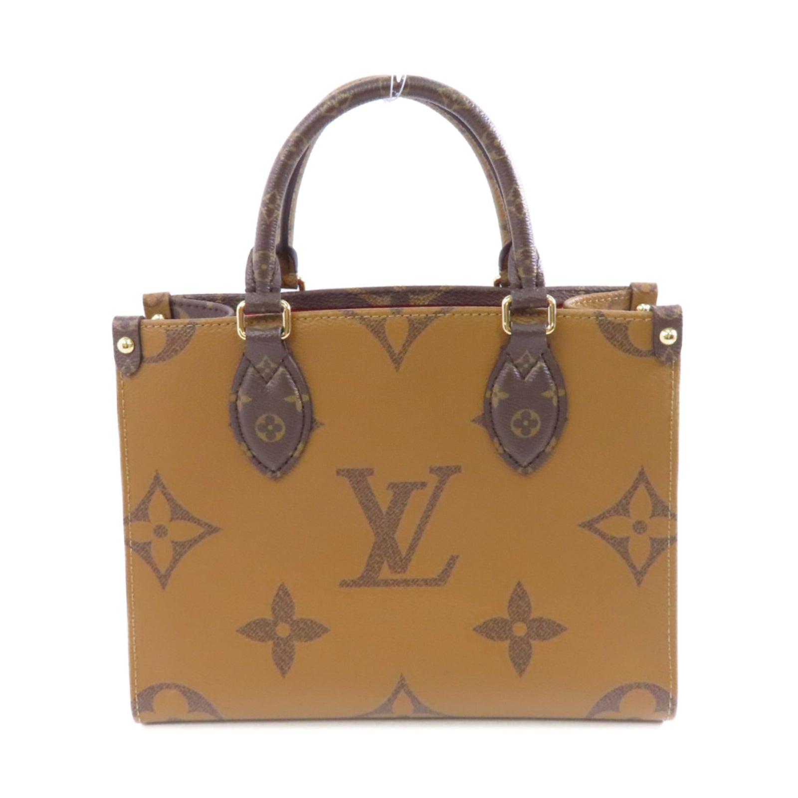 LOUIS VUITTON Monogram Giant OnTheGo PM金扣手挽肩背兩用袋啡色