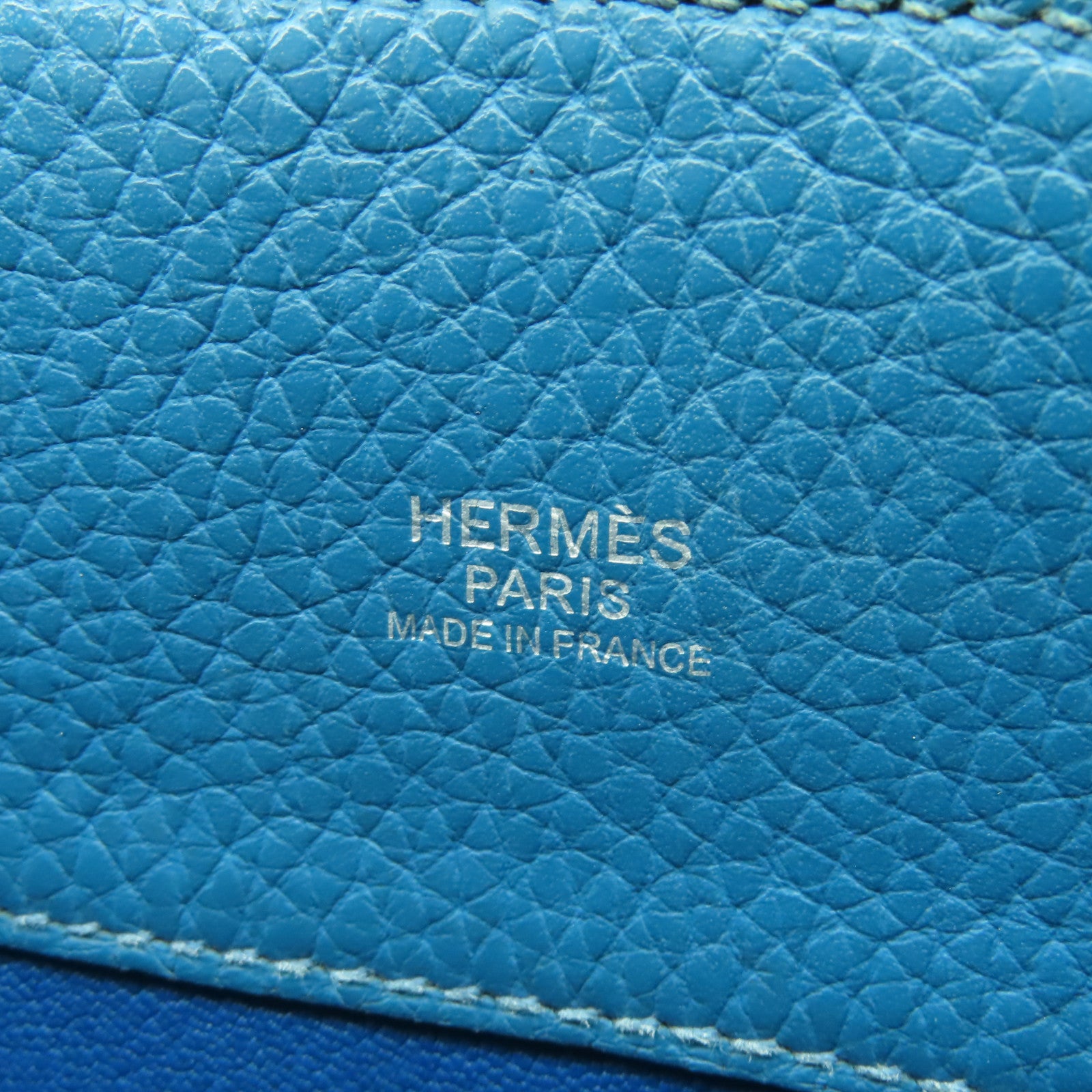HERMES 【激減優惠】Clemence皮革So Kelly 26銀扣肩背袋伊玆密爾藍色