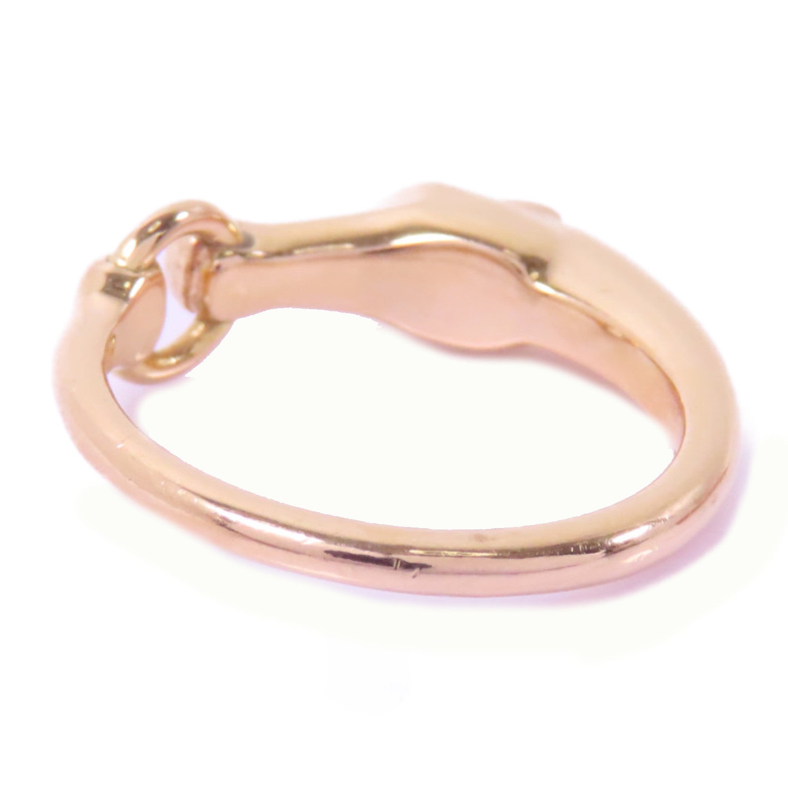 HERMES 18K玫瑰金Galop Ring戒指Hermes#53 US#6.25