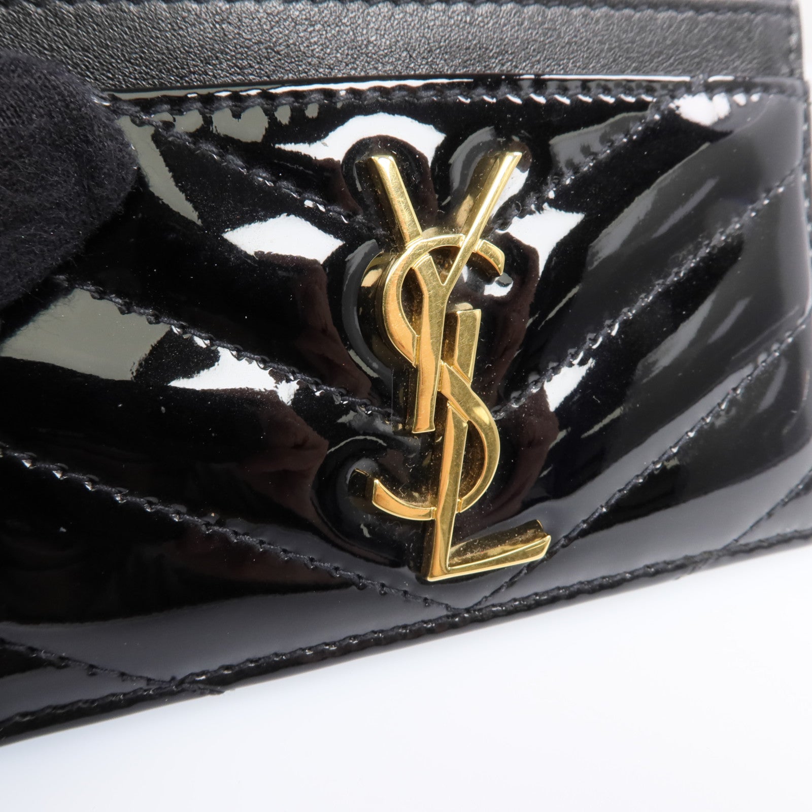 SAINT LAURENT 漆皮皮革Card Holder金扣卡片套