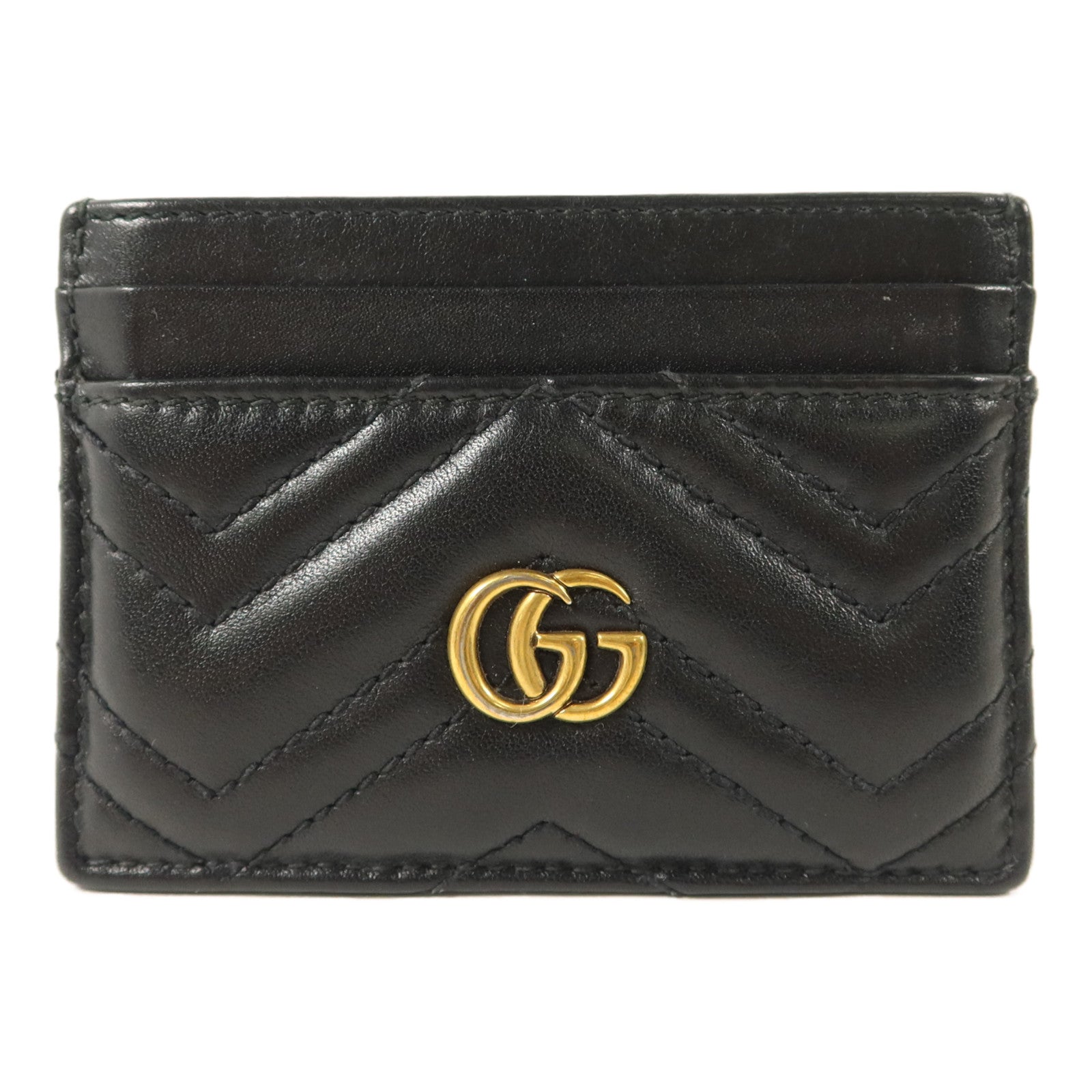 GUCCI 牛皮皮革GG Marmont Card Case卡片套