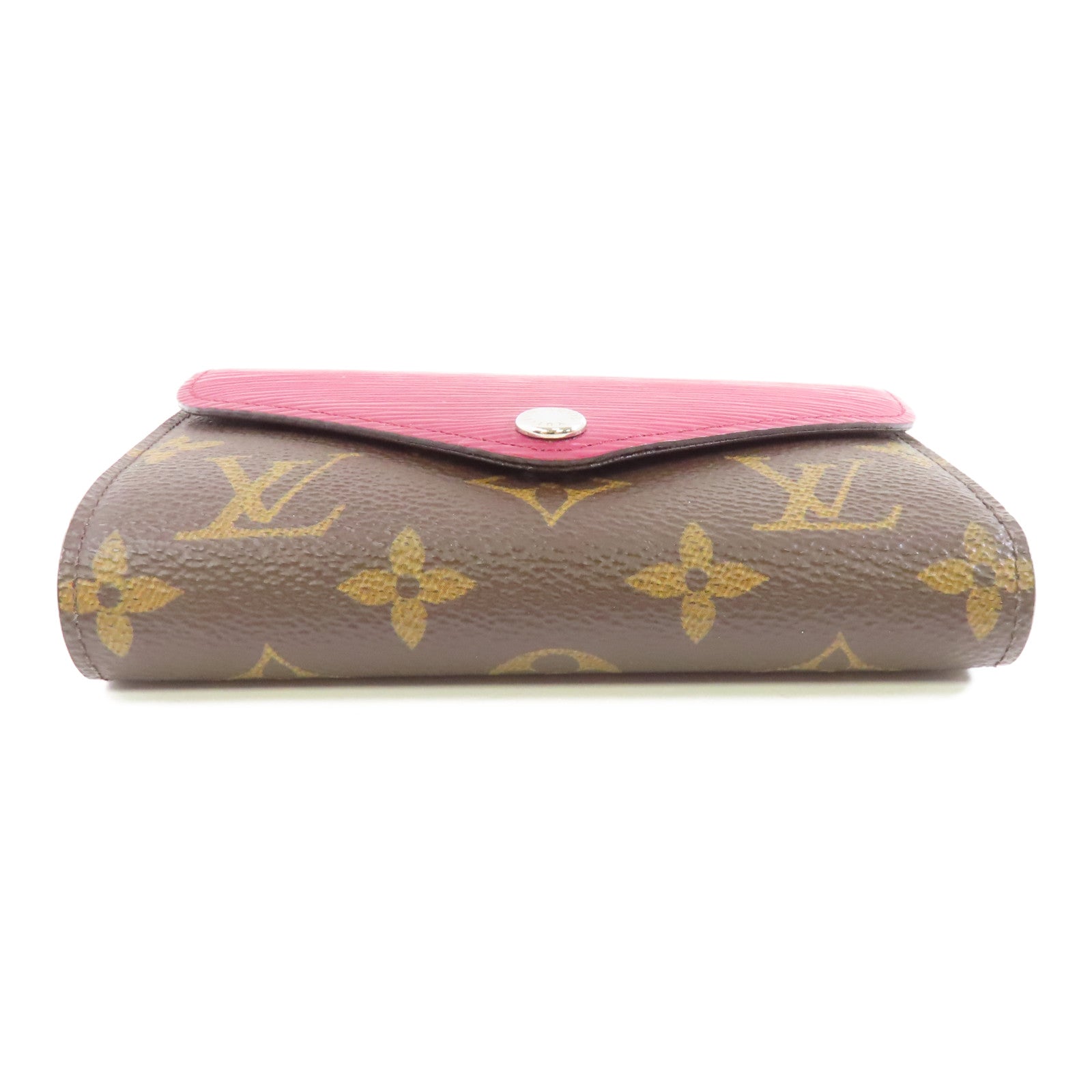 LOUIS VUITTON Monogram/Epi Pallas銀扣錢包棕色/酒紅色
