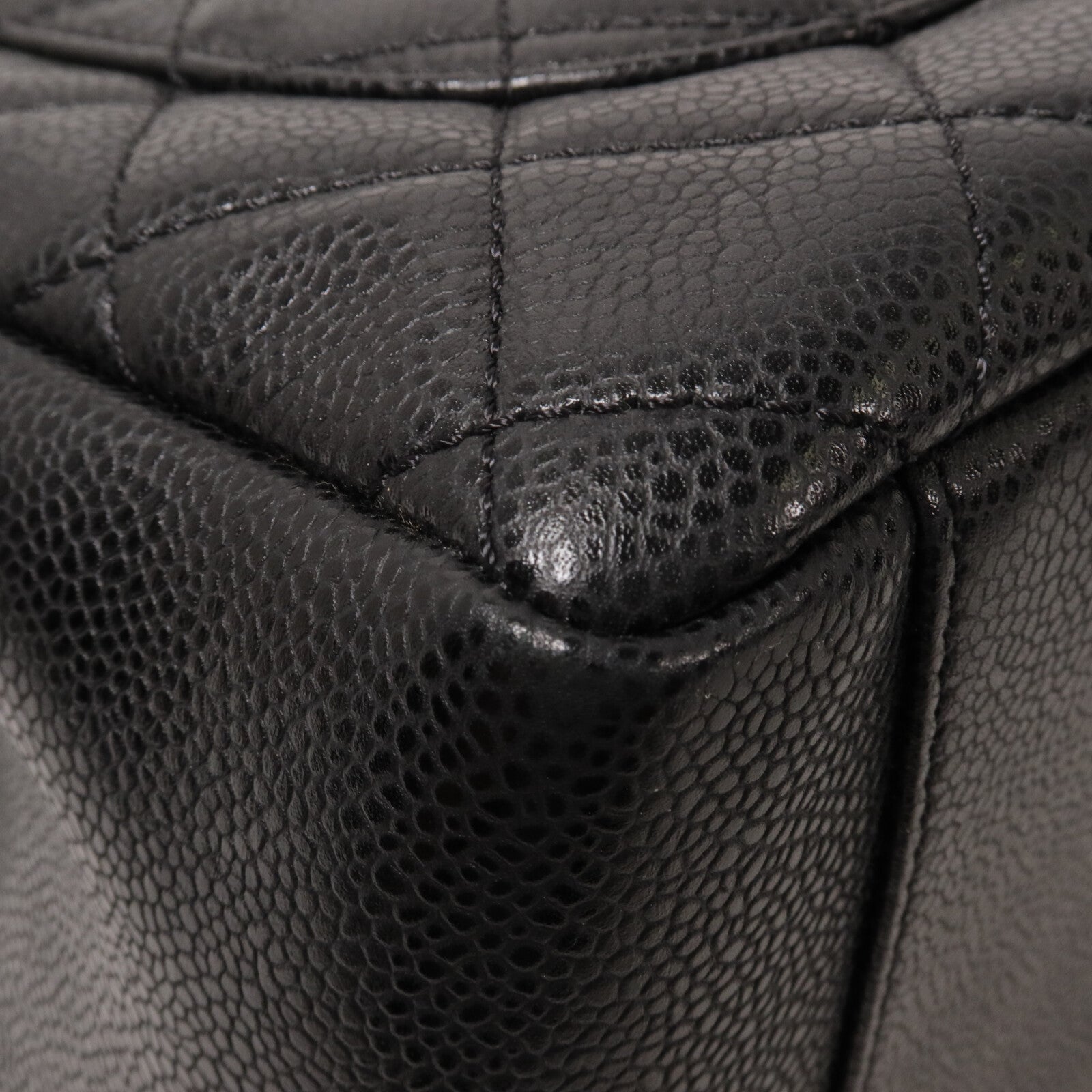 CHANEL 牛皮皮革GST Grand Shopping Tote Bag鏈帶肩背袋