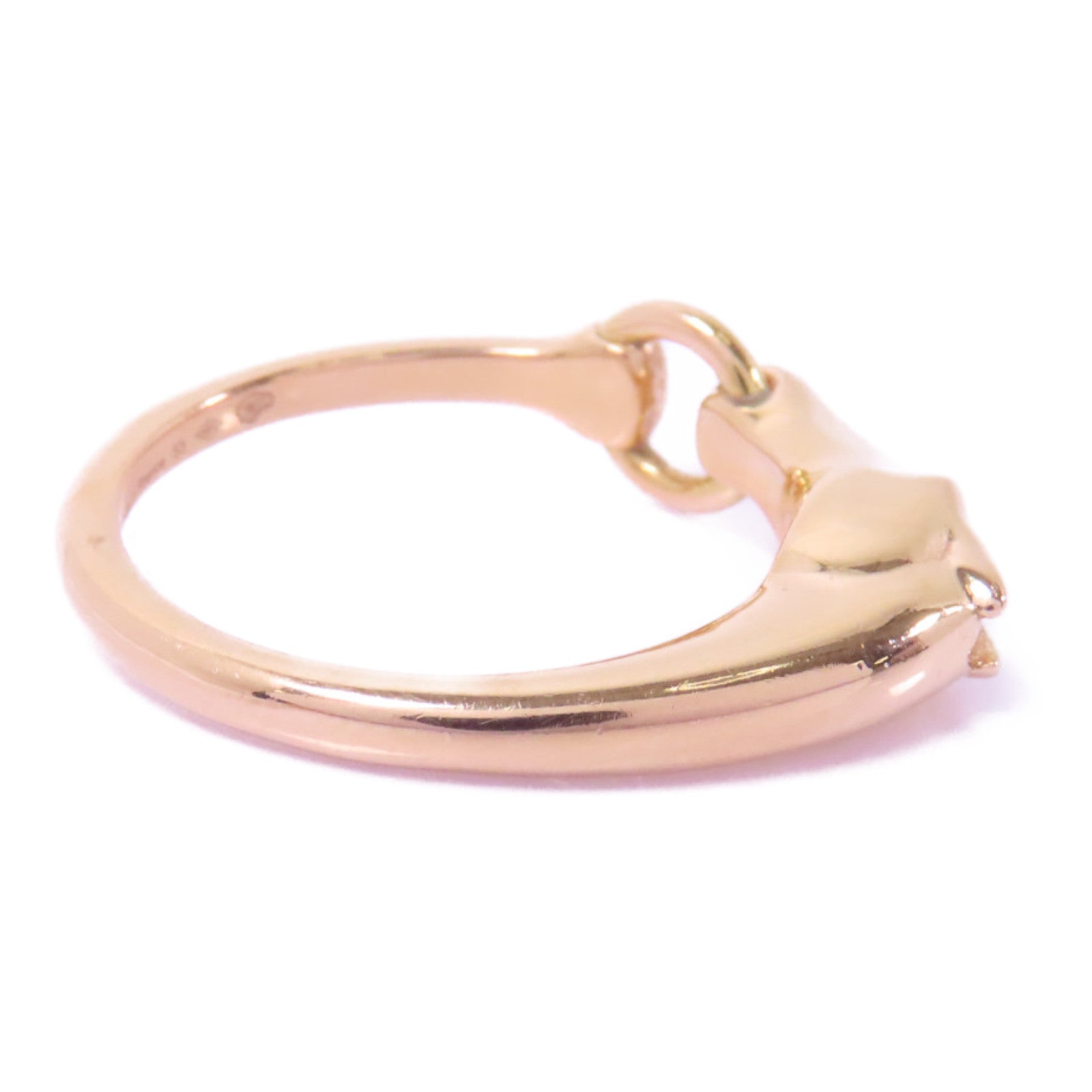 HERMES 18K玫瑰金Galop Ring戒指Hermes#53 US#6.25