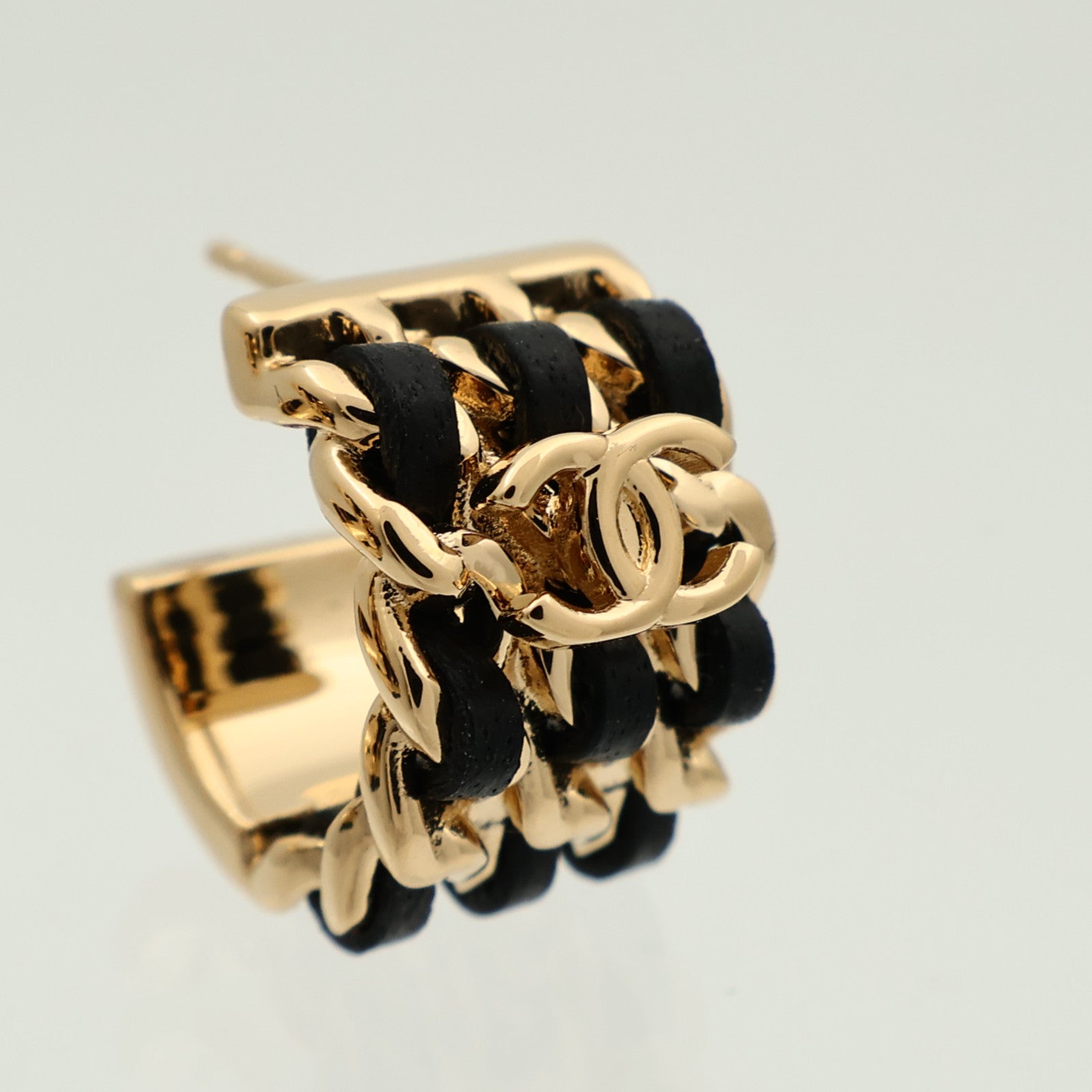 CHANEL 金屬/羊皮皮革Earrings耳環