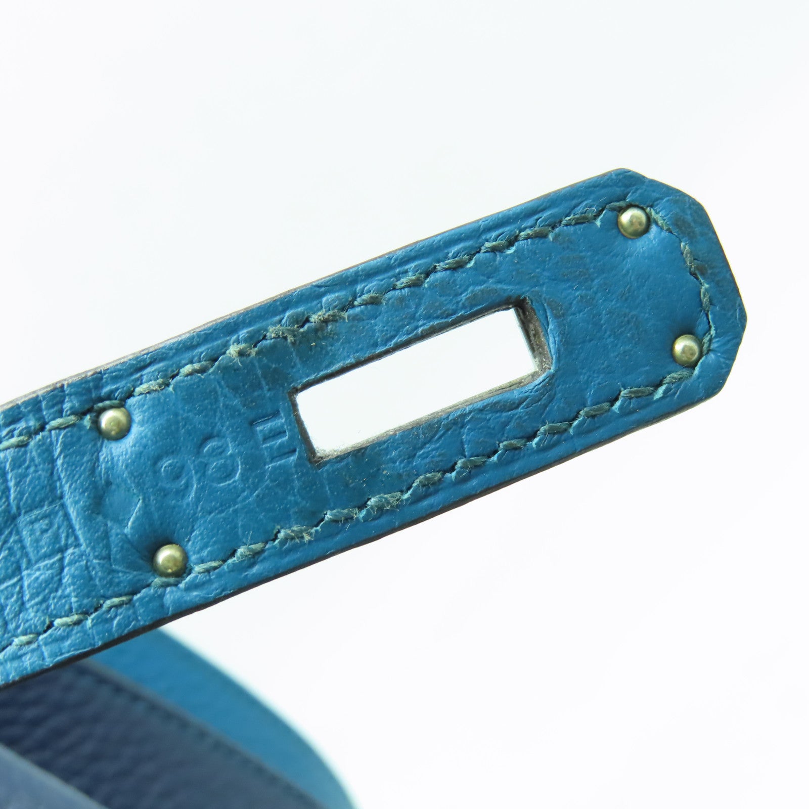 HERMES 【激減優惠】Clemence皮革So Kelly 26銀扣肩背袋伊玆密爾藍色