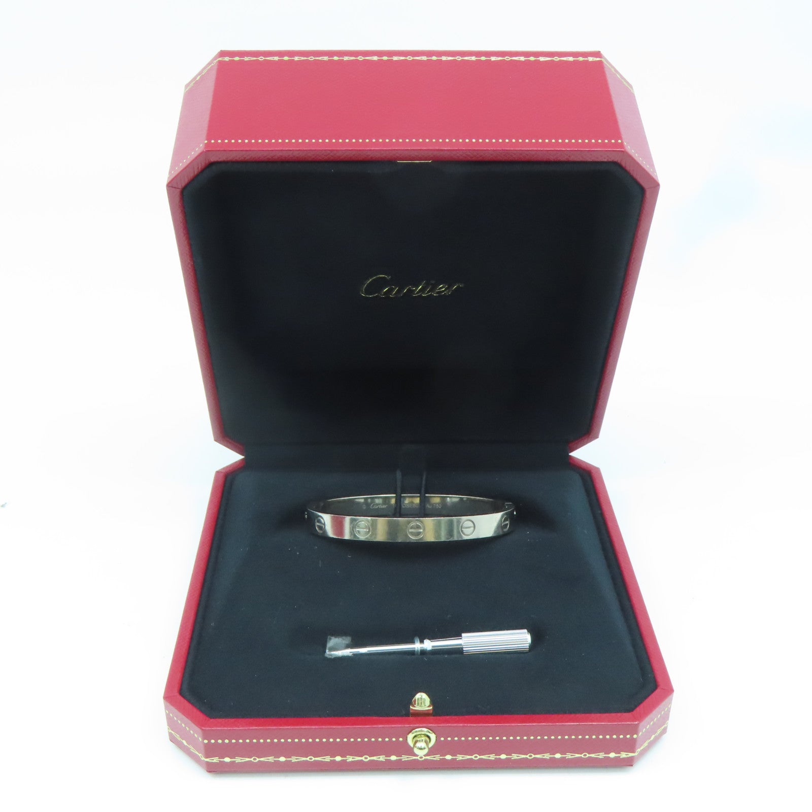 CARTIER **【激減優惠】18K白金Love Bracelet手鐲Cartier#16