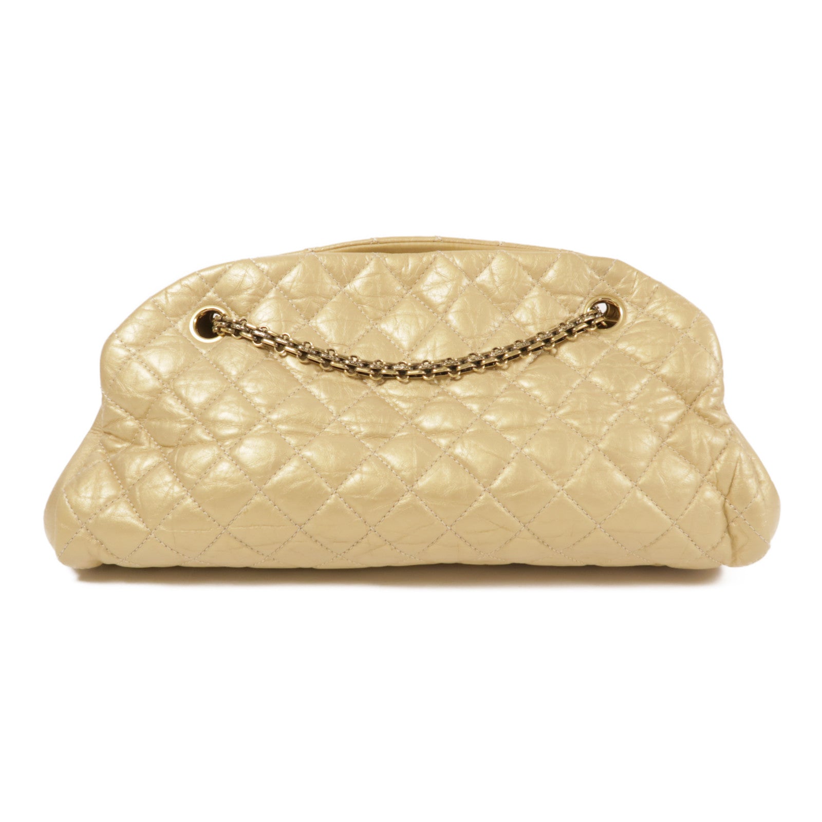 CHANEL 牛皮皮革Chain Shoulder金扣鏈帶肩背袋