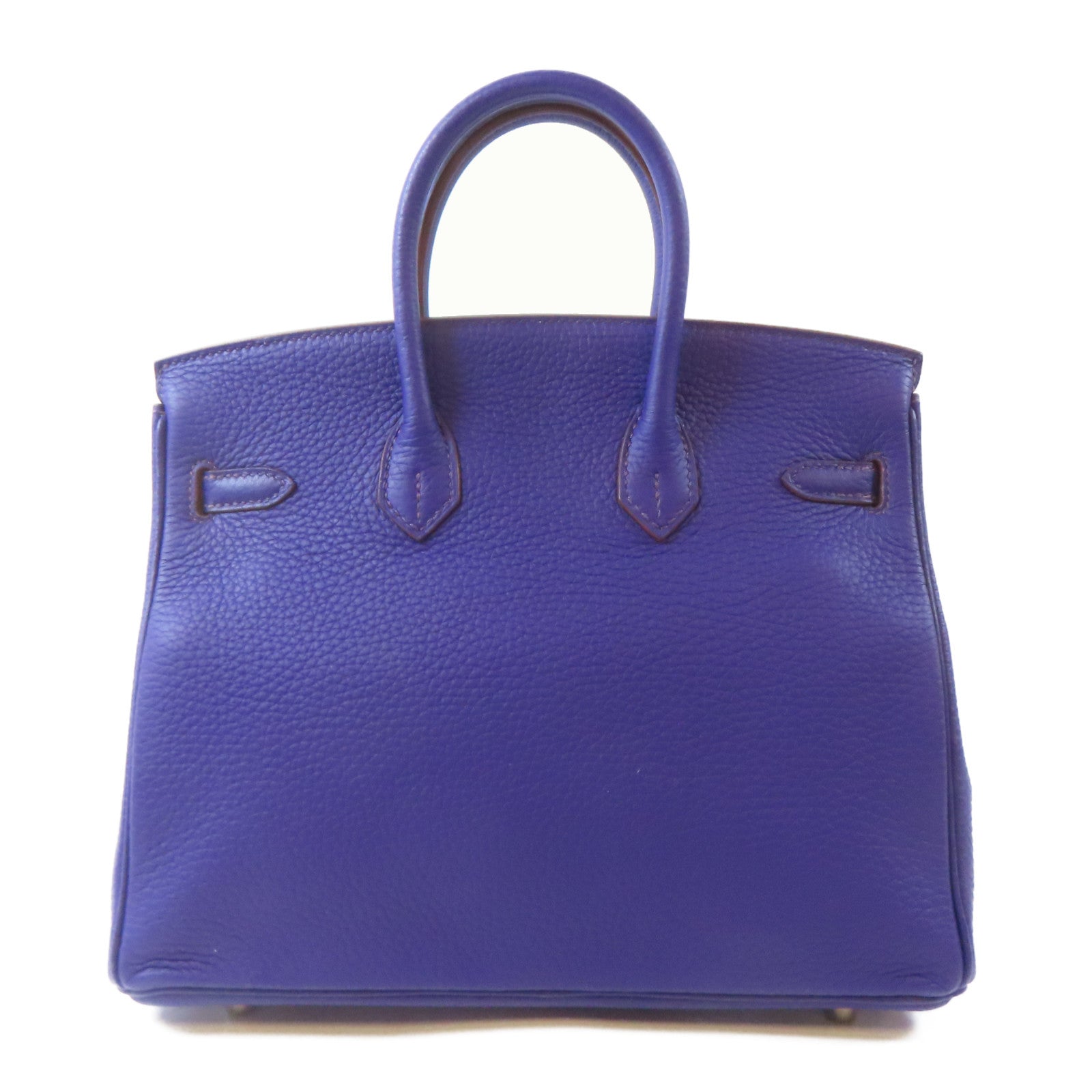 HERMES Togo皮革Birkin 25銀扣手挽袋Iris紫色