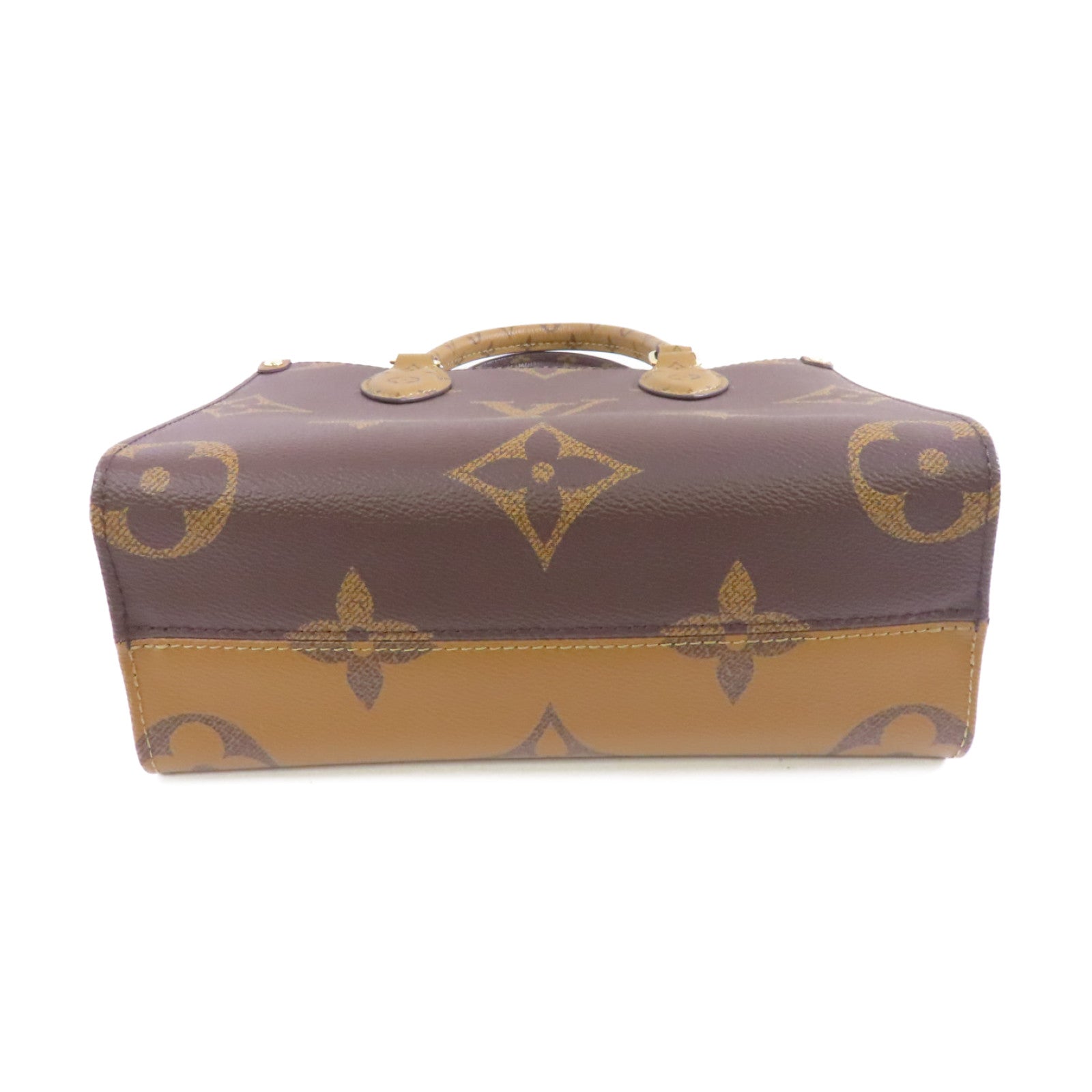 LOUIS VUITTON Monogram Giant OnTheGo PM金扣手挽肩背兩用袋啡色