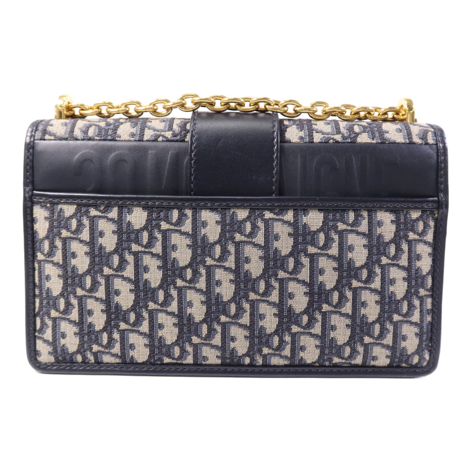 Dior Oblique Jacquard/皮革 30 Montaigne Chain Bag金扣鏈帶肩背袋