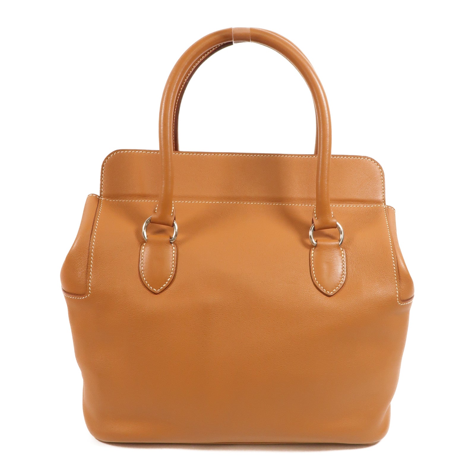 HERMES Swift皮革Toolbox 26手挽肩背兩用袋Gold/Orange