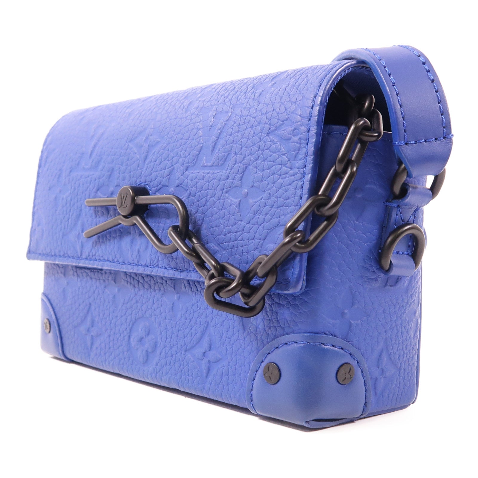 LOUIS VUITTON LV Steamer Shoulder Bag M82571 Monogram Taurillon Blue