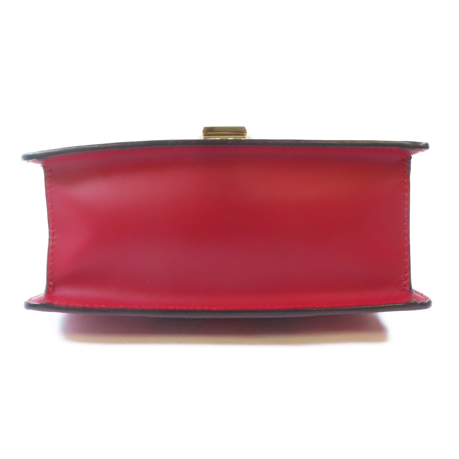 GUCCI 【激減優惠】牛皮皮革Sylvie Mini Shoulder Bag金扣手挽肩背兩用袋紅色