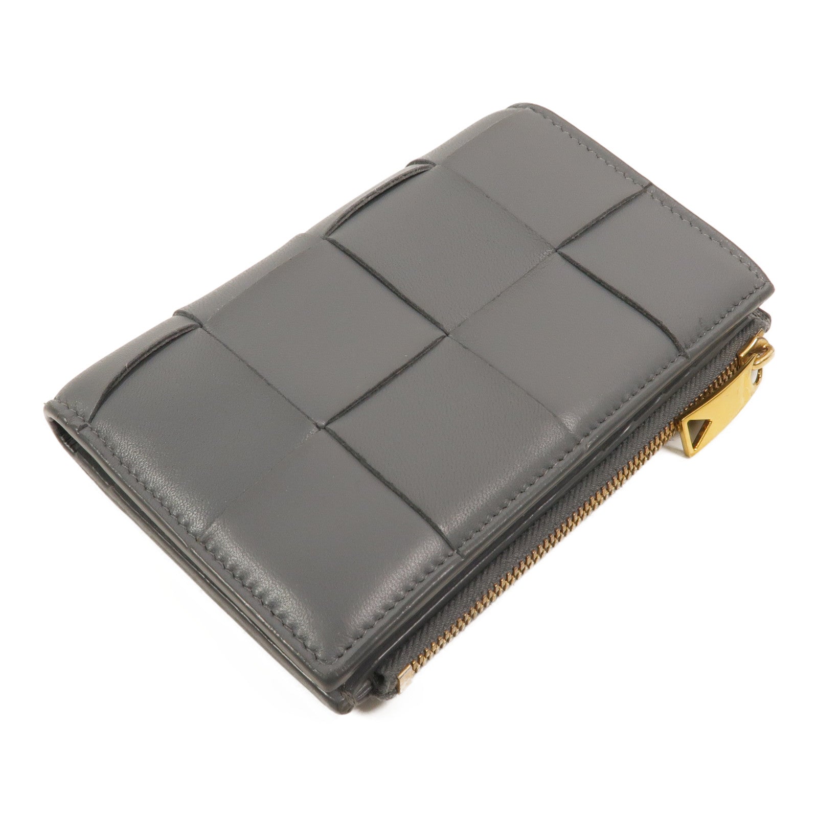 BOTTEGA VENETA 羊皮皮革Cassette Bi-Fold Zip Wallet長錢包