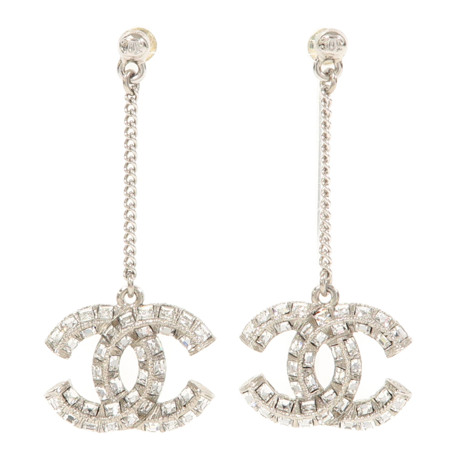 CHANEL 金屬Earrings耳環銀色