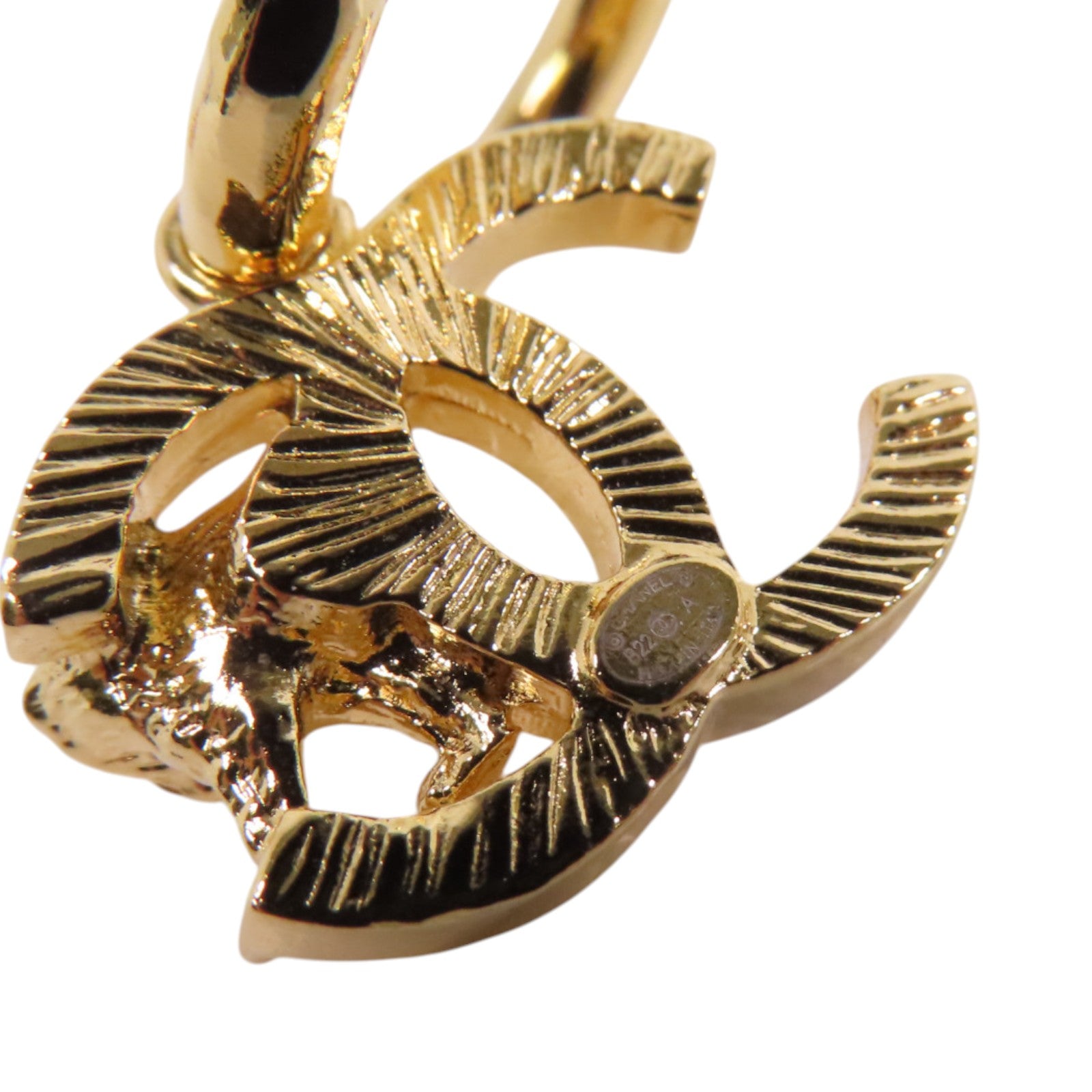 CHANEL 金屬CC Earrings金扣耳環